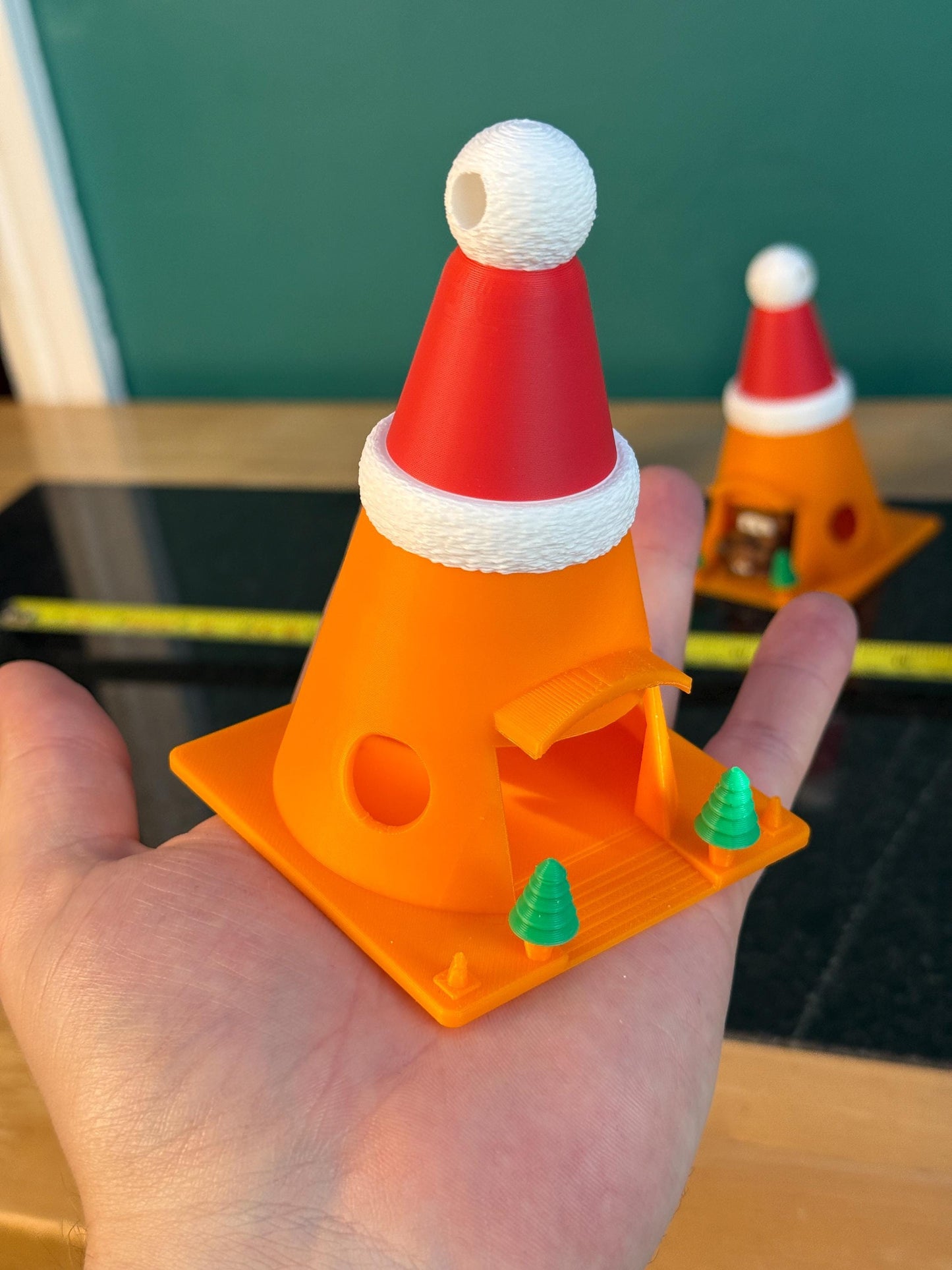 Cone Motel Christmas Tree Decorations 11cm Tall | Car Themed Hanging Decoration | Fits Most Mini Racers