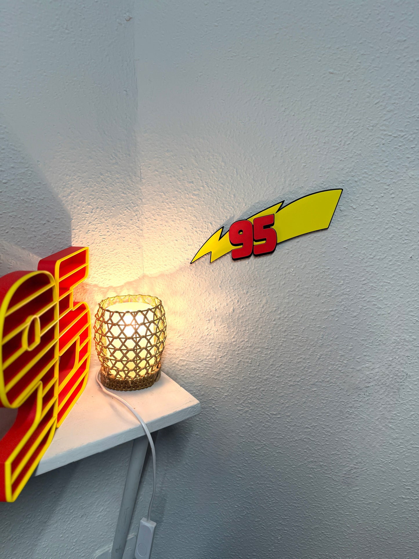 95 Lightning Bolt 3D Wall Sign | Kids Bedroom Decor