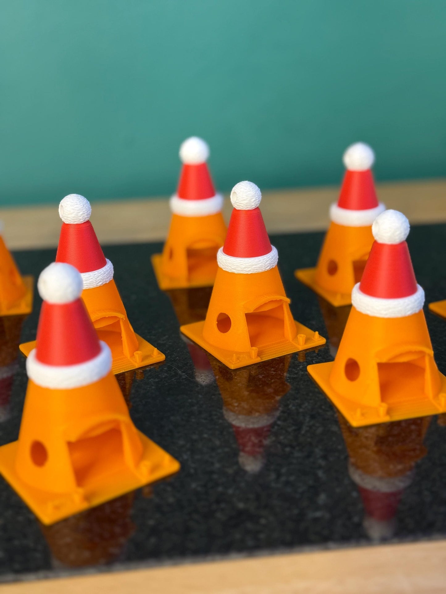 Cone Motel Christmas Tree Decorations 7cm Tall | Car Themed Hanging Decoration