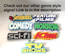 Horror Shelf Sign 29cm/11.5inch | Movie Collection Display | Film Room Decor (Copy)