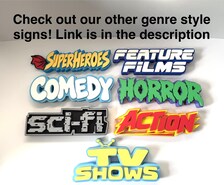 TV Shows Sign 27.5cm/10.9inch | Movie Collection Display | Film Room Decor (Copy)