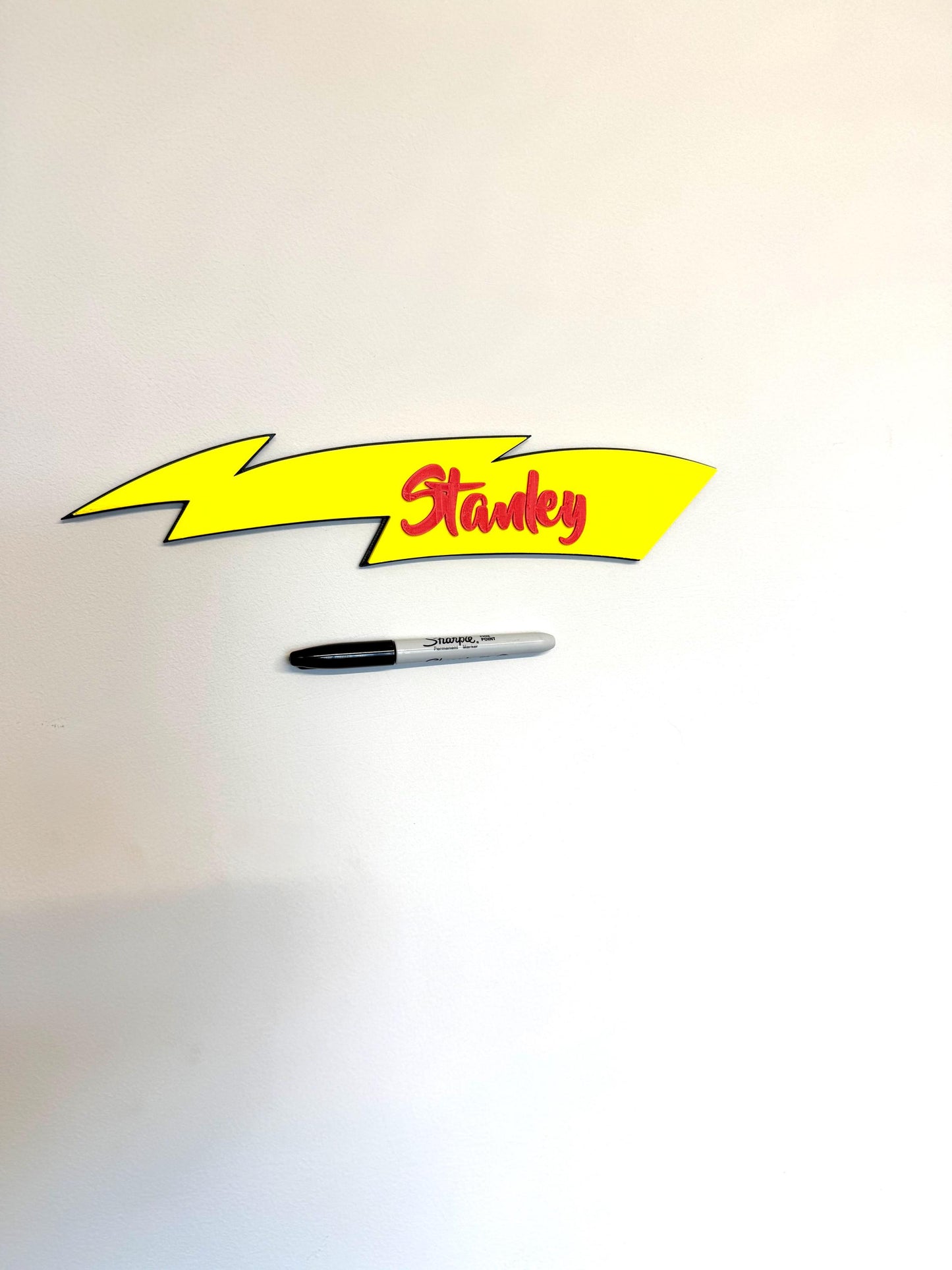 Personalised Lightning Bolt 3D Wall Sign | Kids Bedroom Decor
