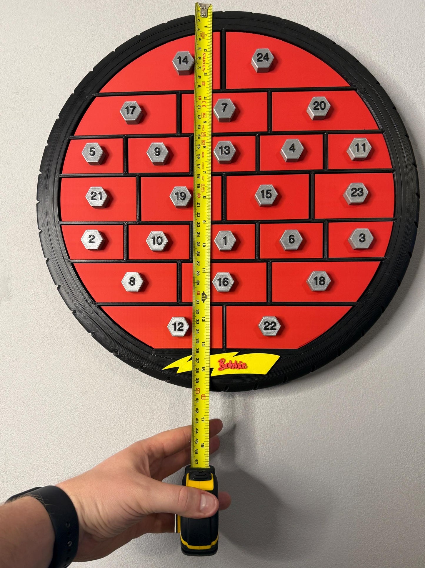 Car Tyre Advent Calendar and Display Shelf