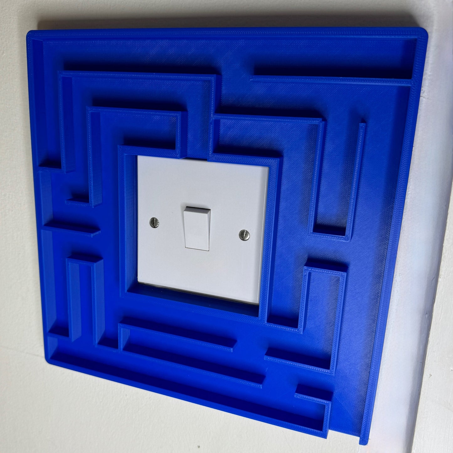 Maze Light Switch Frame Cover - 3D Printed Decorative Wall Plate for UK Switches