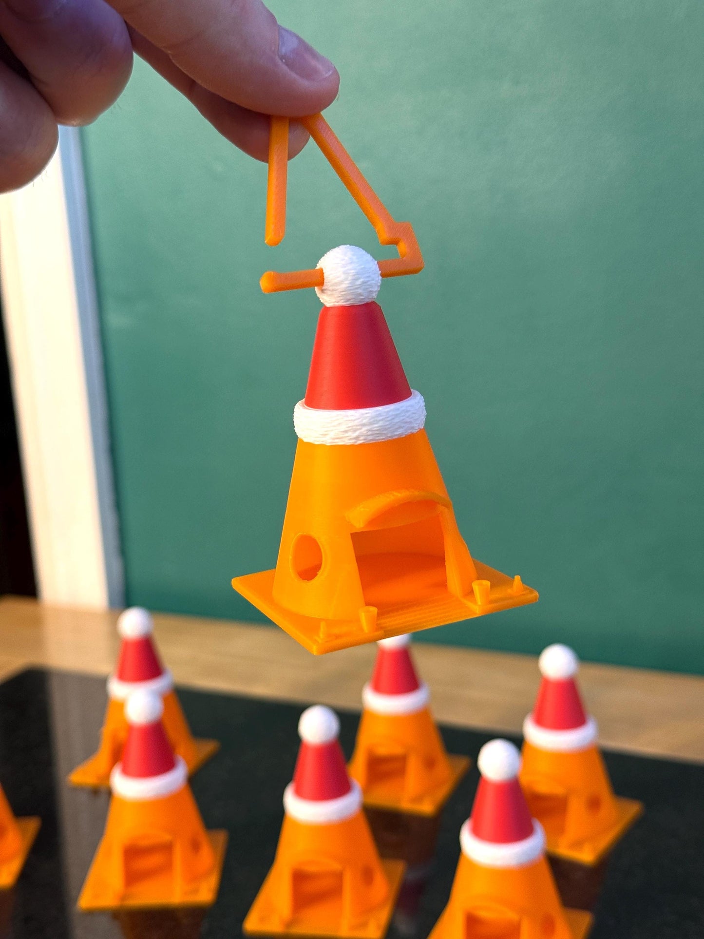 Cone Motel Christmas Tree Decorations 7cm Tall | Car Themed Hanging Decoration