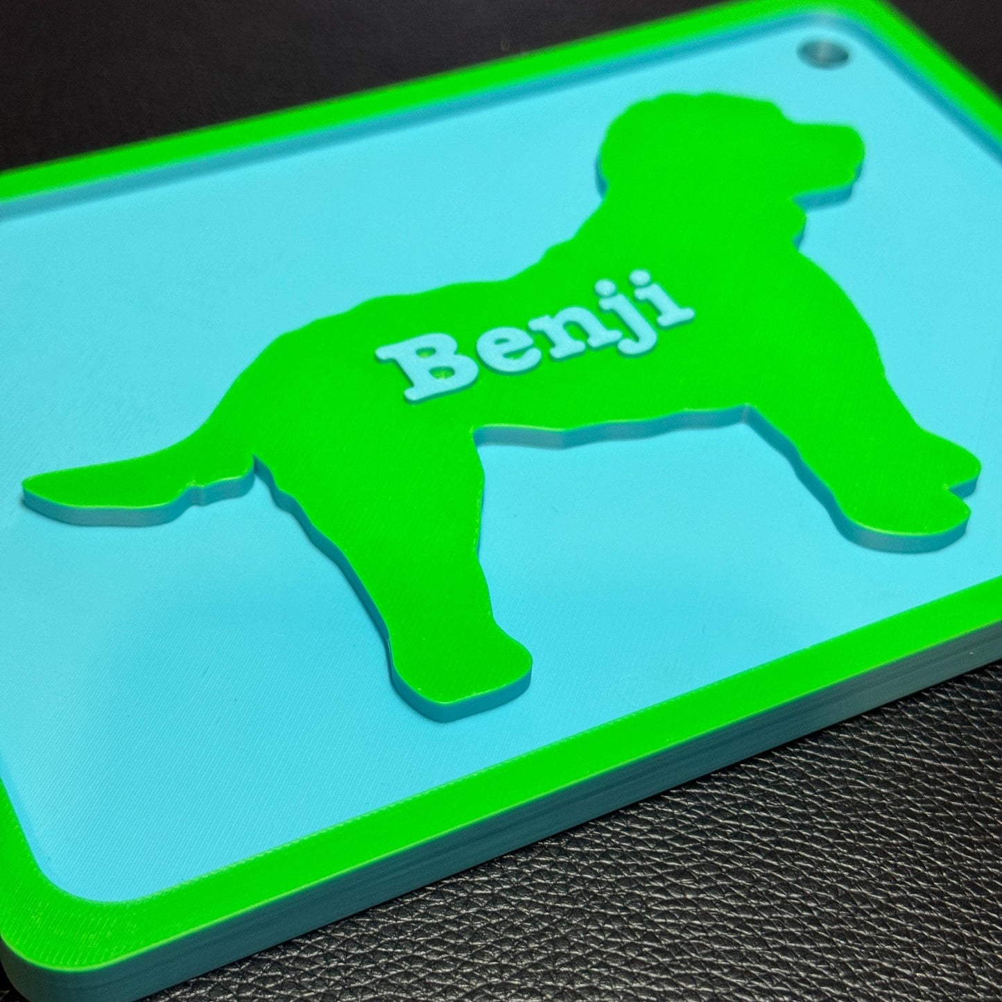 Cockapoo Custom Dog Name Sign | Personalised Crate Nameplate for Dog Owners | Hanging Pet Name Plaque with Holes or Without | Custom Colours