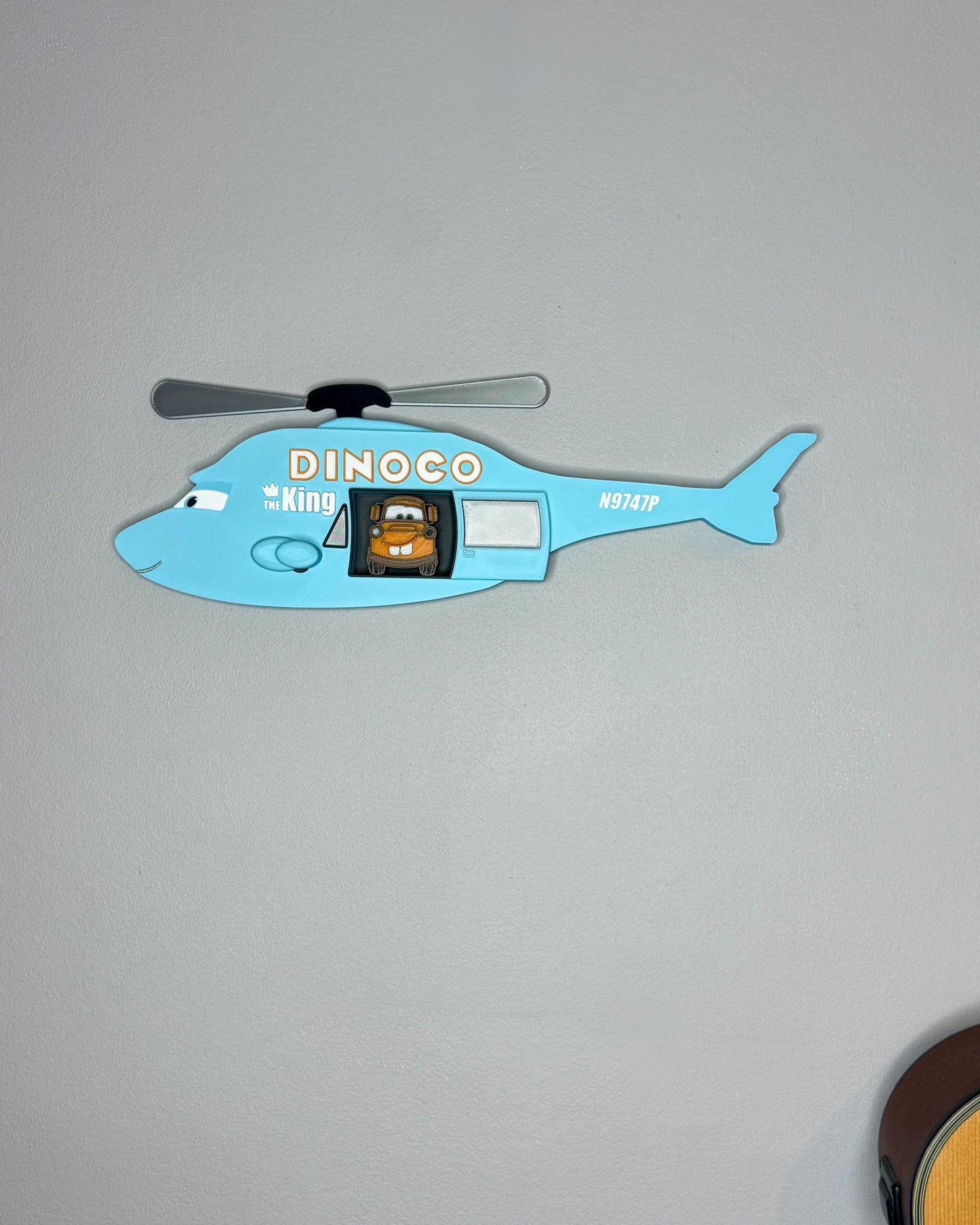 Tow Truck in a Helicopter 3D Sign | Kids Bedroom Decor