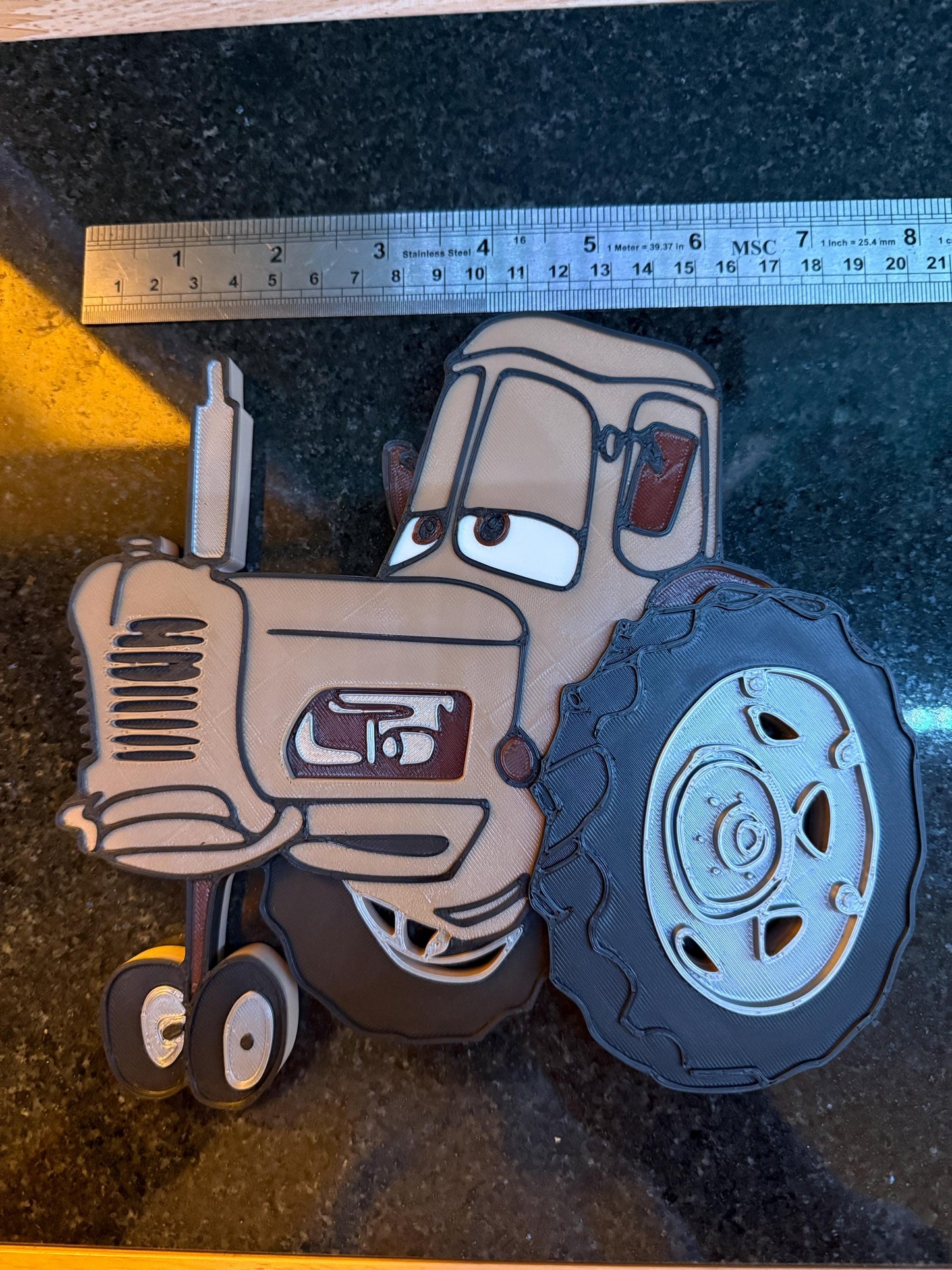 Tractor 3D Detailed Effect | Side View Wall Sign  |  Kids Bedroom Decor