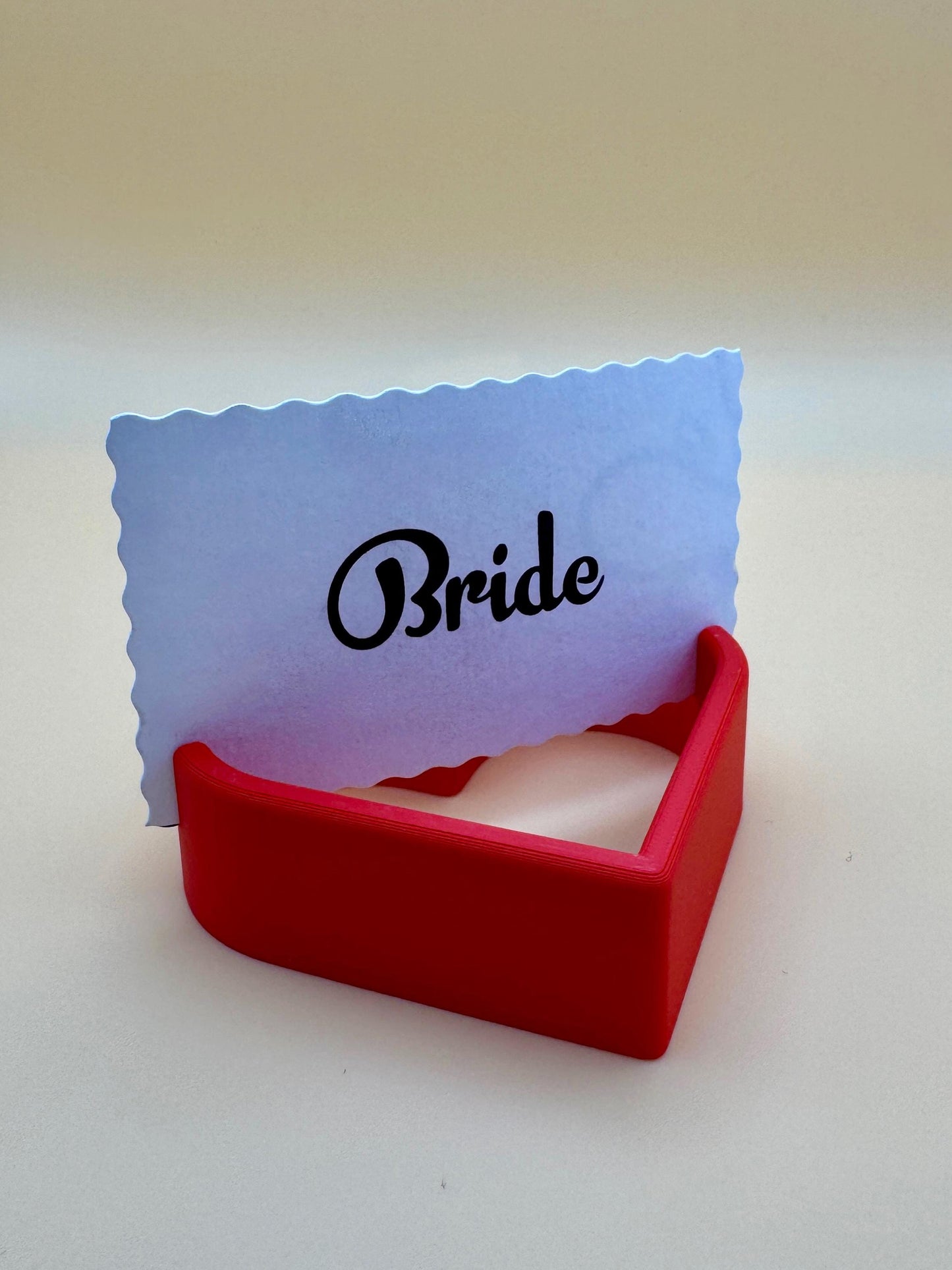 5 Love Heart Shaped Wedding Place Card Holders – Elegant 3D-Printed Table Décor for Bride, Groom, and Guests - Choose Your Colour