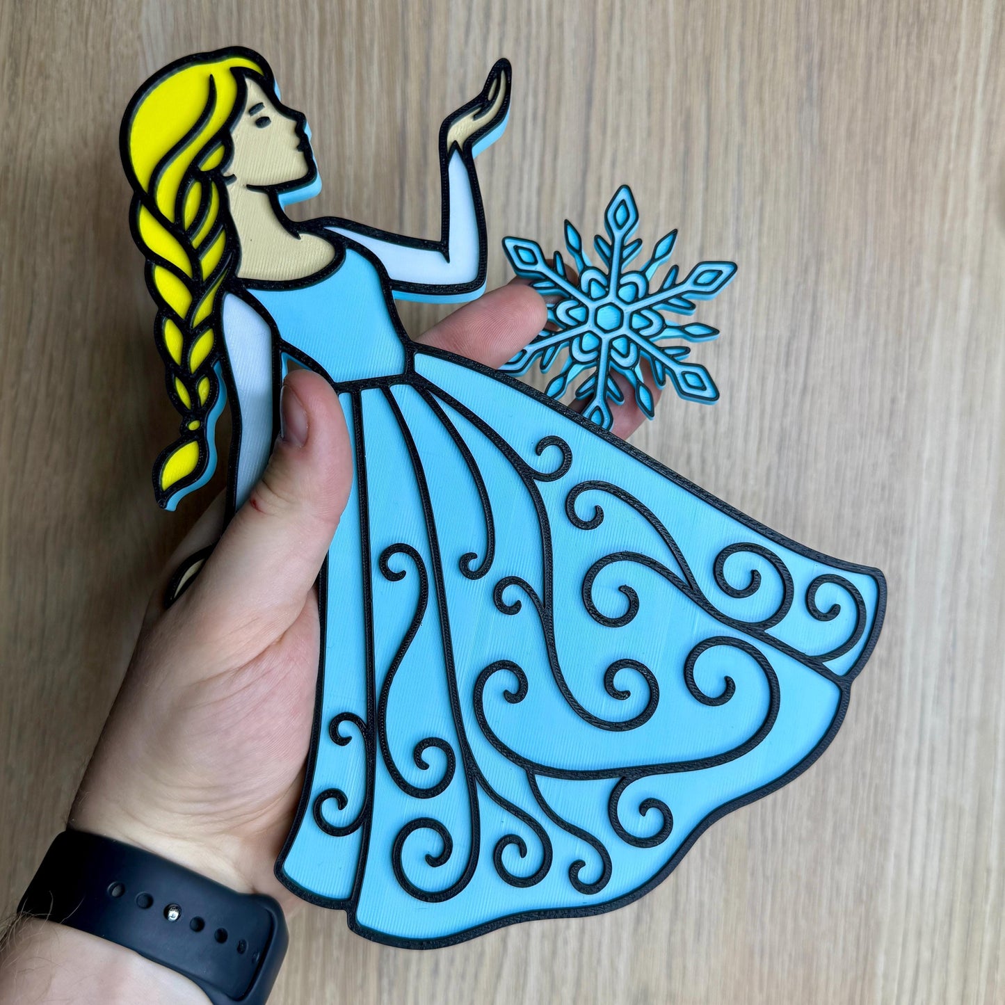 Ice Princess 3D Wall Sign With Snowflake | Girls Bedroom Decor | Princess Decor