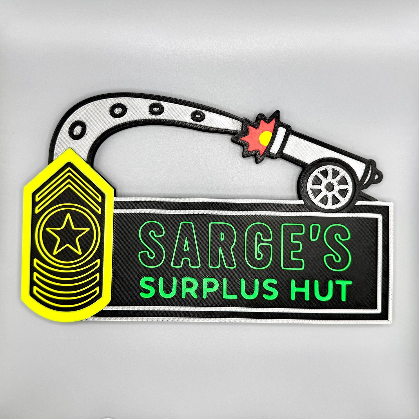 Sarge's Surplus Hut Sign | Disney Cars Inspired | Kids Bedroom Decor