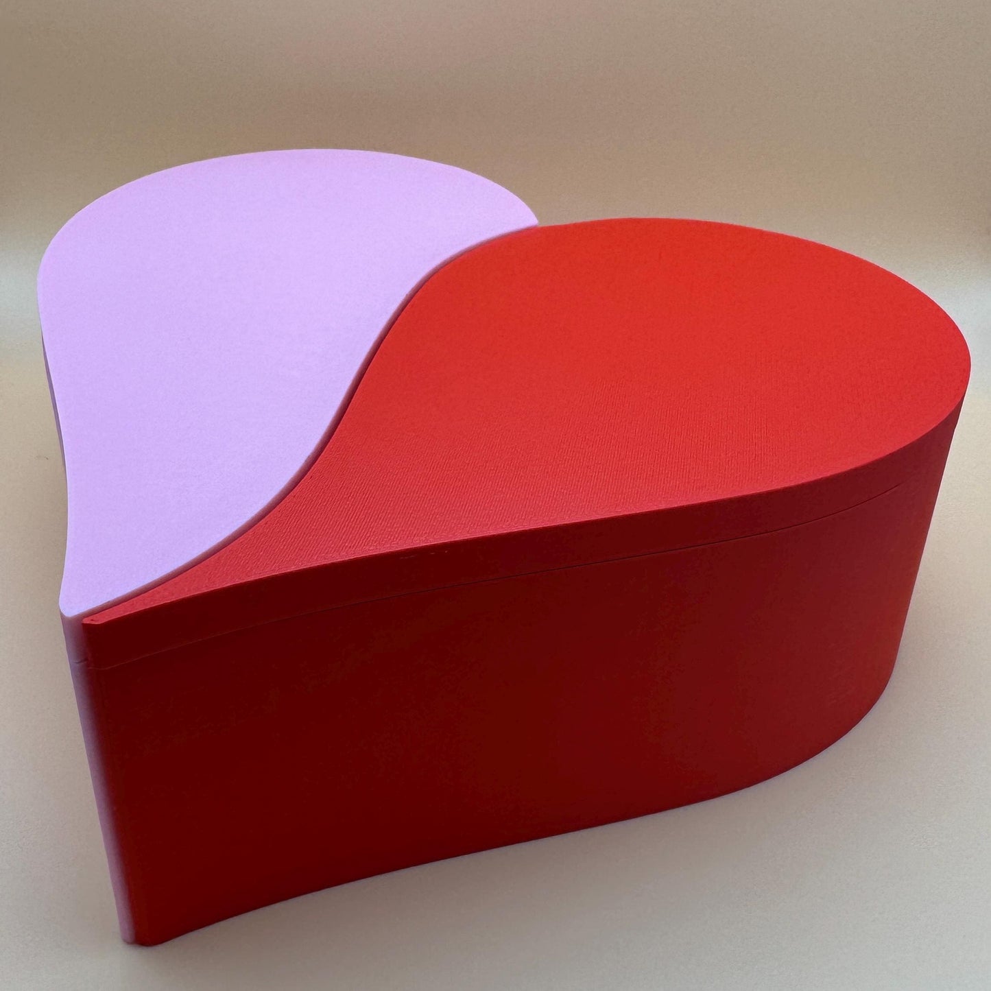 Two Halves Love Heart Box | Perfect for Jewellery, Trinkets Etc | Small or Large, Choice of Colours | Anniversary & Valentine's Day Gift