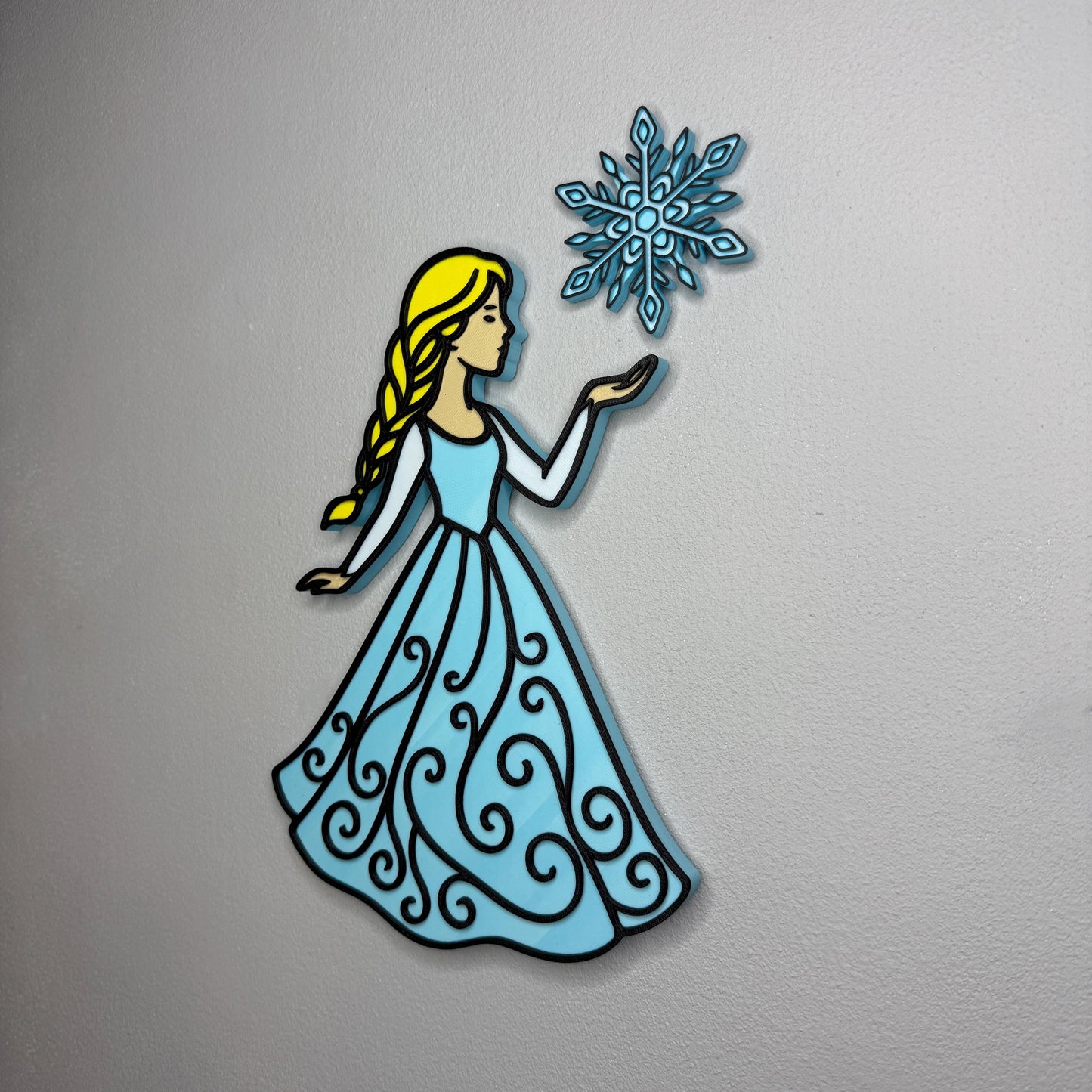 Ice Princess 3D Wall Sign With Snowflake | Girls Bedroom Decor | Princess Decor