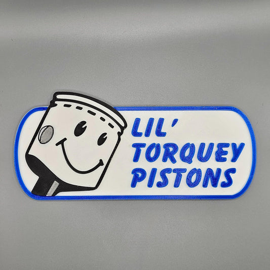 Torquey Pistons Sign | Kids Bedroom Wall Decor | 3D Printed