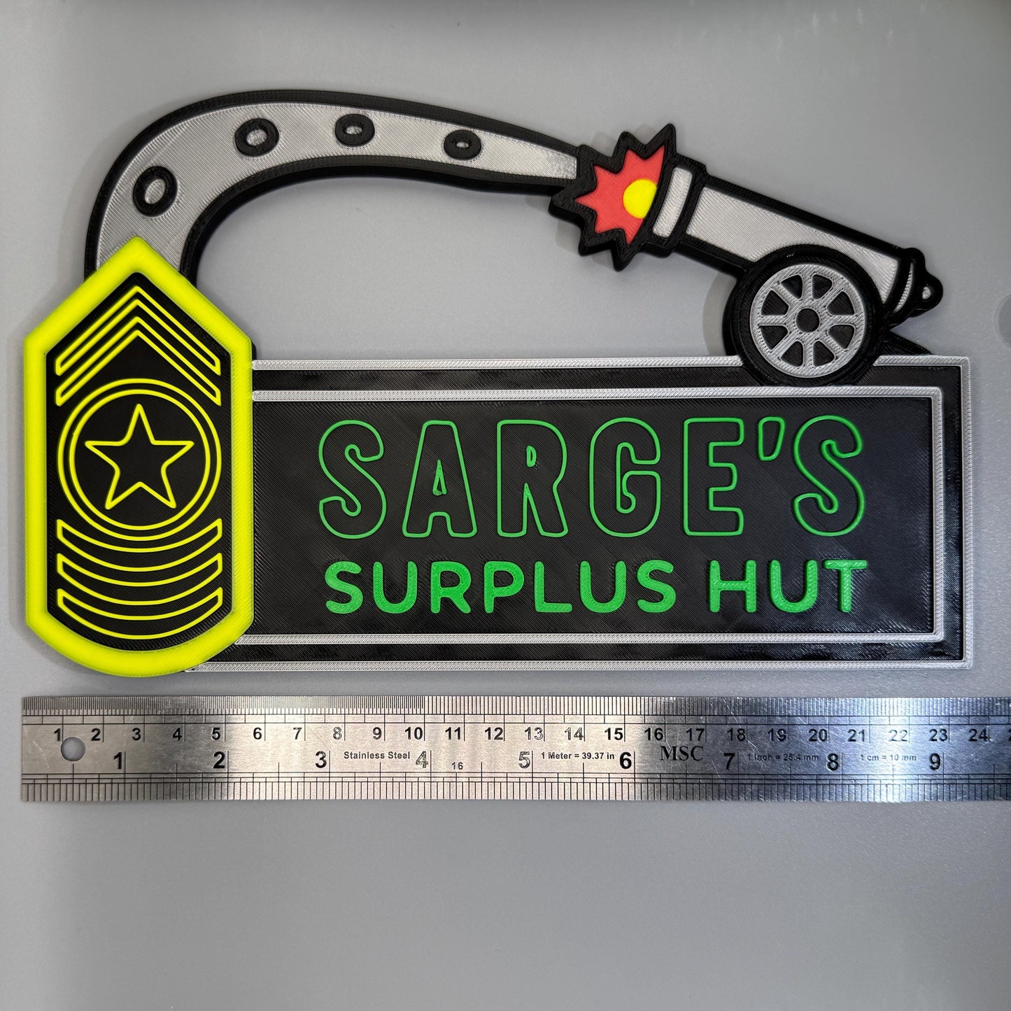 Sarge's Surplus Hut Sign | Disney Cars Inspired | Kids Bedroom Decor