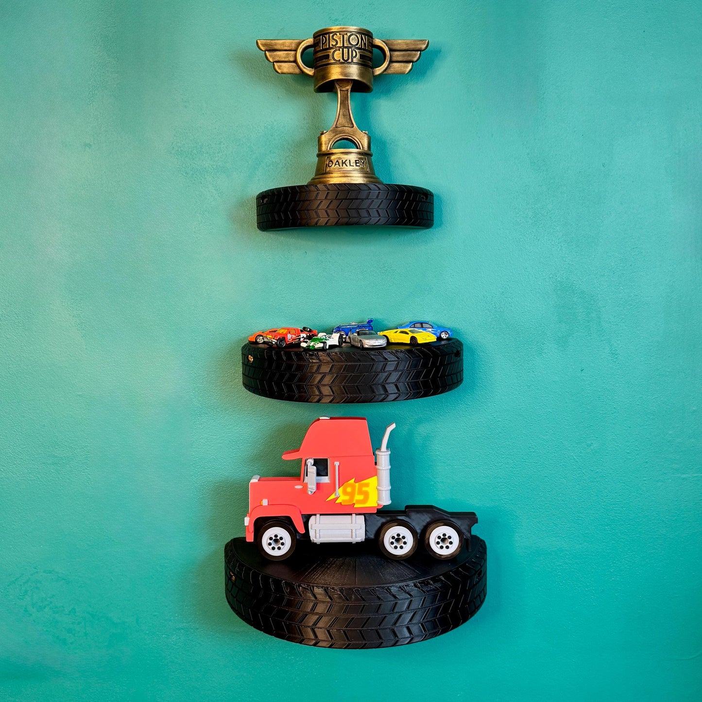 Tyre Shelves | 3D Printed Car Themed Decor | Shelf Display