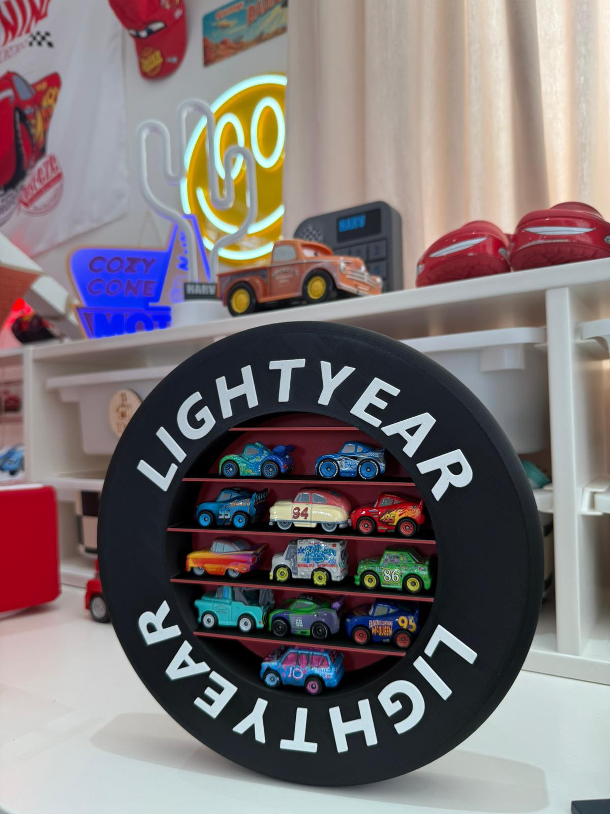 Tyre Mini Shelf For Miniature Toy Cars - Wall Mounted