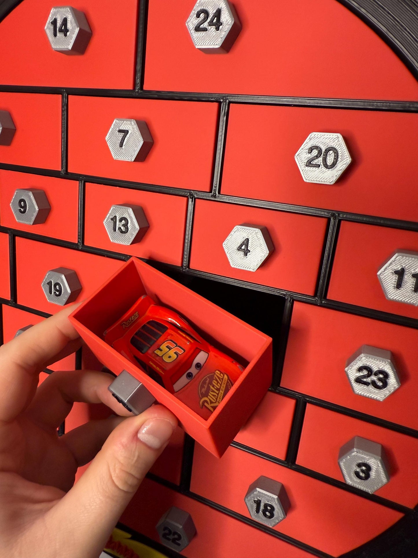 Car Tyre Advent Calendar and Display Shelf