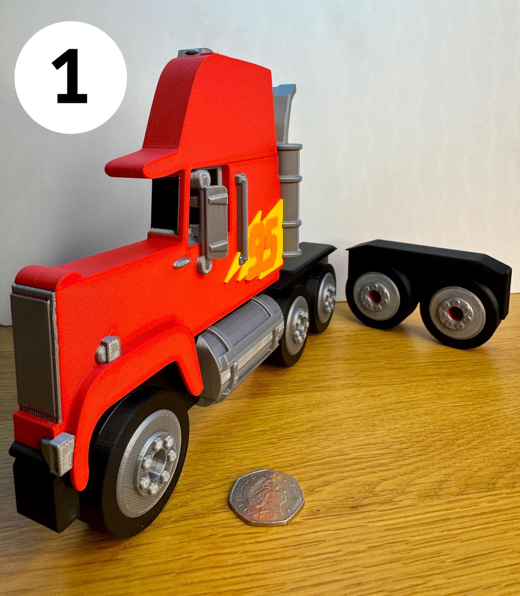 Truck & Wheels (NO SHELF) | Turn Any Shelf into A Truck | For Toy Car Hotwheels or Disney Cars | Toy Car Storage Ideas | Wall Mounted