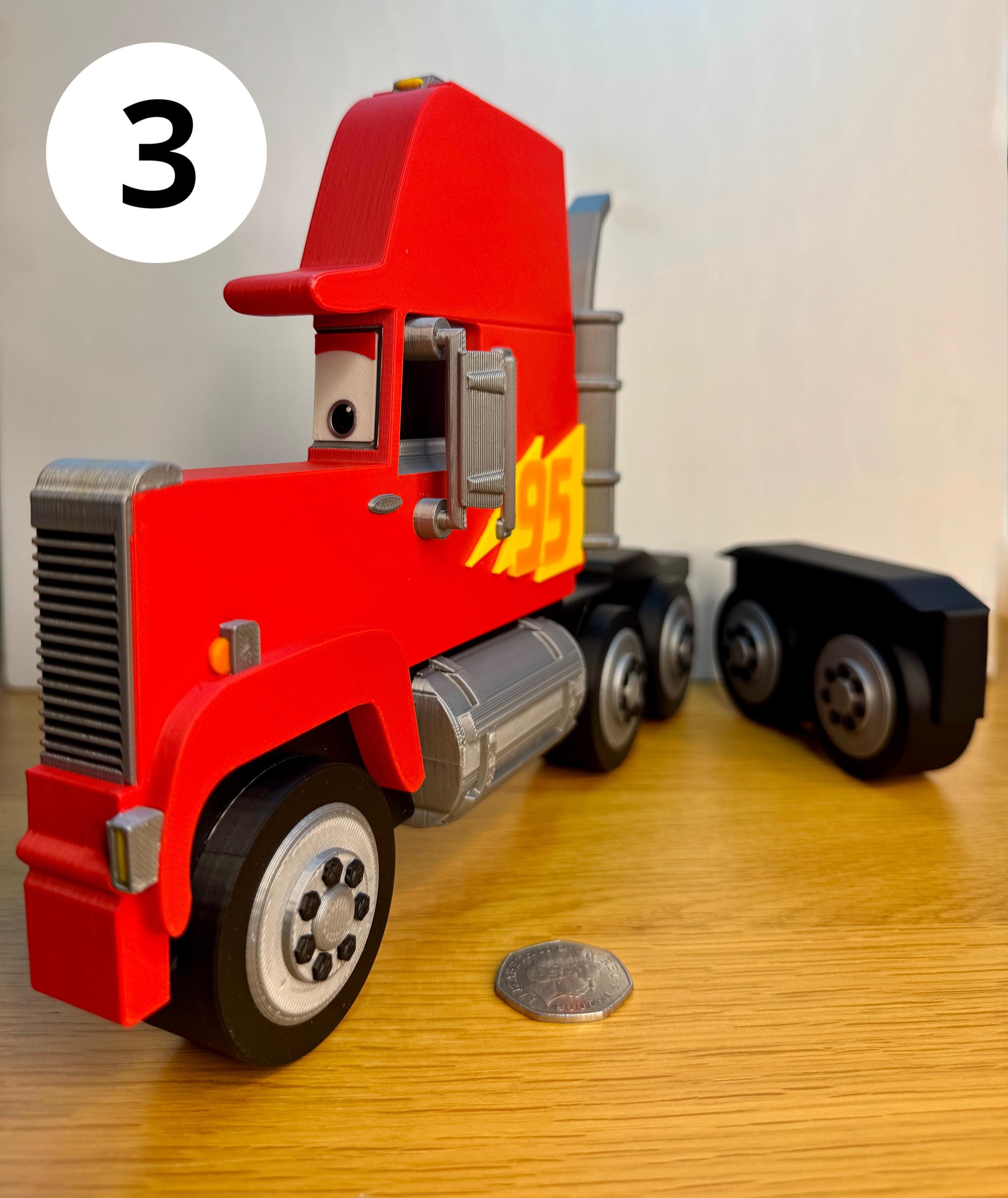 Truck & Wheels (NO SHELF) | Turn Any Shelf into A Truck | For Toy Car Hotwheels or Disney Cars | Toy Car Storage Ideas | Wall Mounted