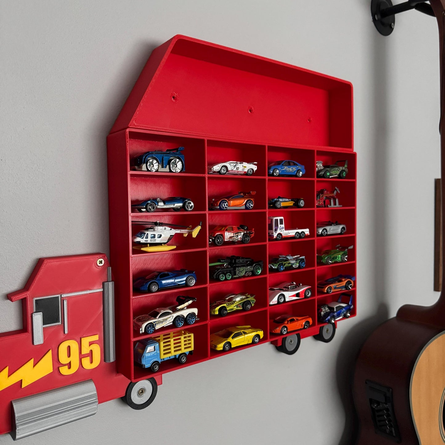 Tall/Large Car Expansion Compartment Bay for Toy Car Storage Shelf | Larger Shelf Attachment for Phil3DPrints Shelf Range