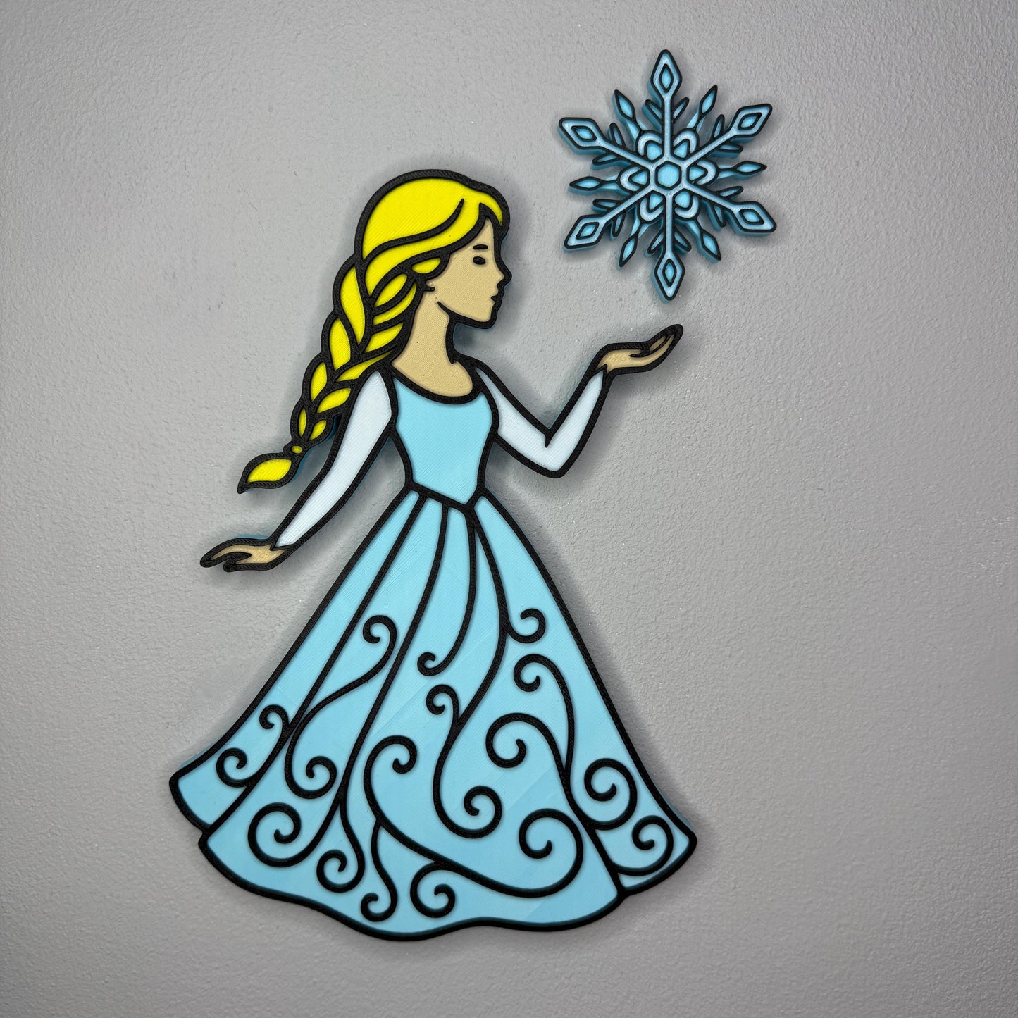 Ice Princess 3D Wall Sign With Snowflake | Girls Bedroom Decor | Princess Decor