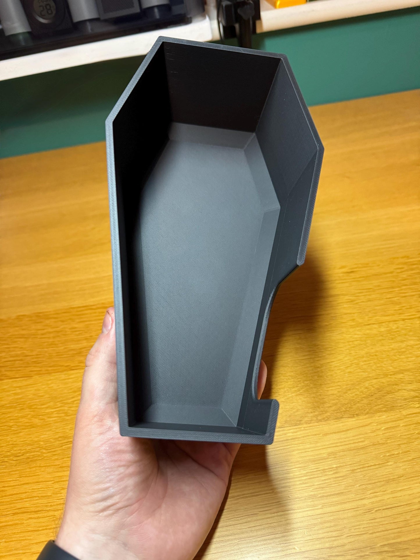 Reptile Coffin Hide | 3D Printed Gothic Enclosure Decor for Snakes, Geckos, Lizards | 9” Long Shelter/Cave/Home