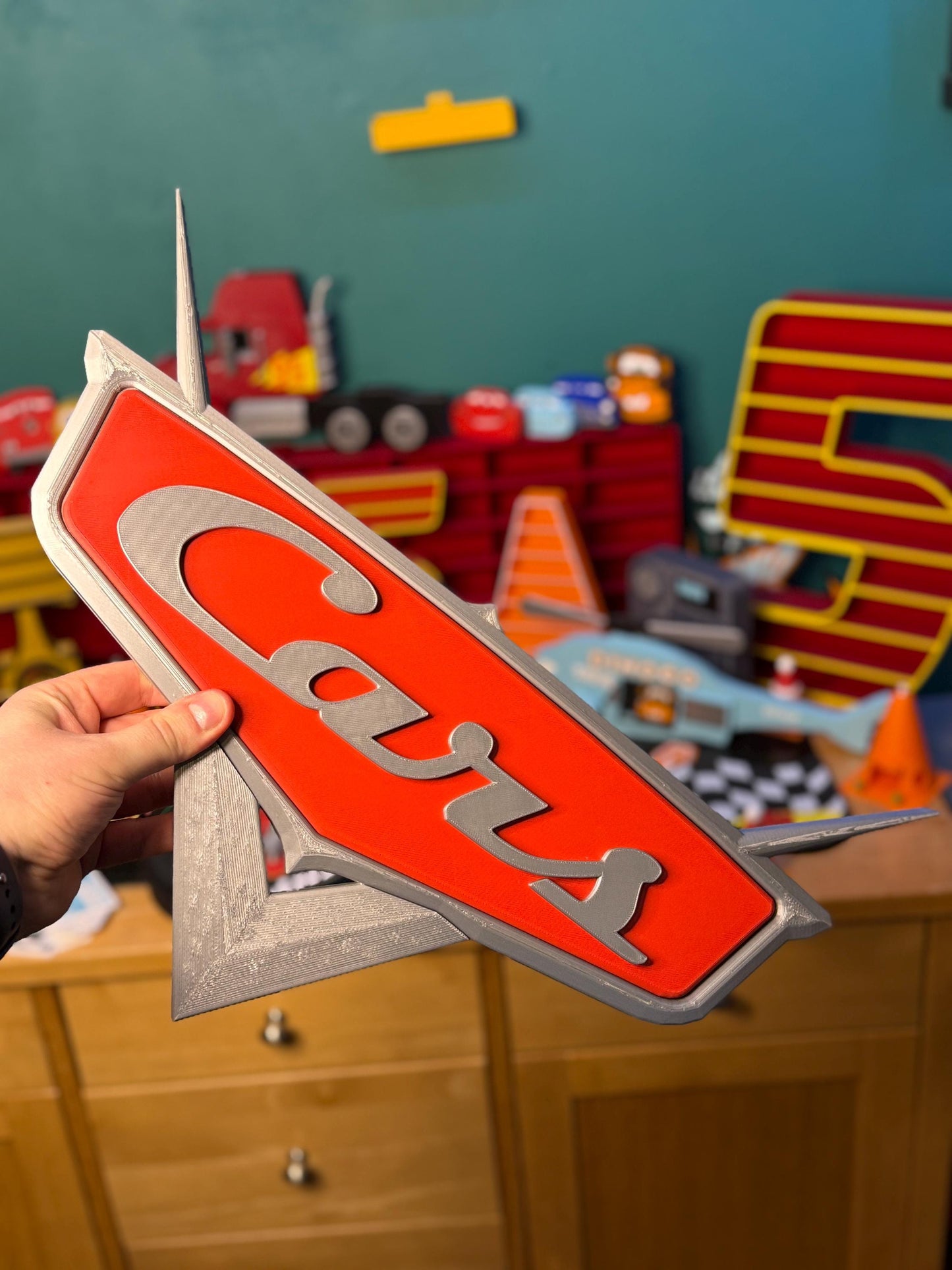 Car Logo 3D Effect Extra Large Wall Sign 43cm/17 inch Wide