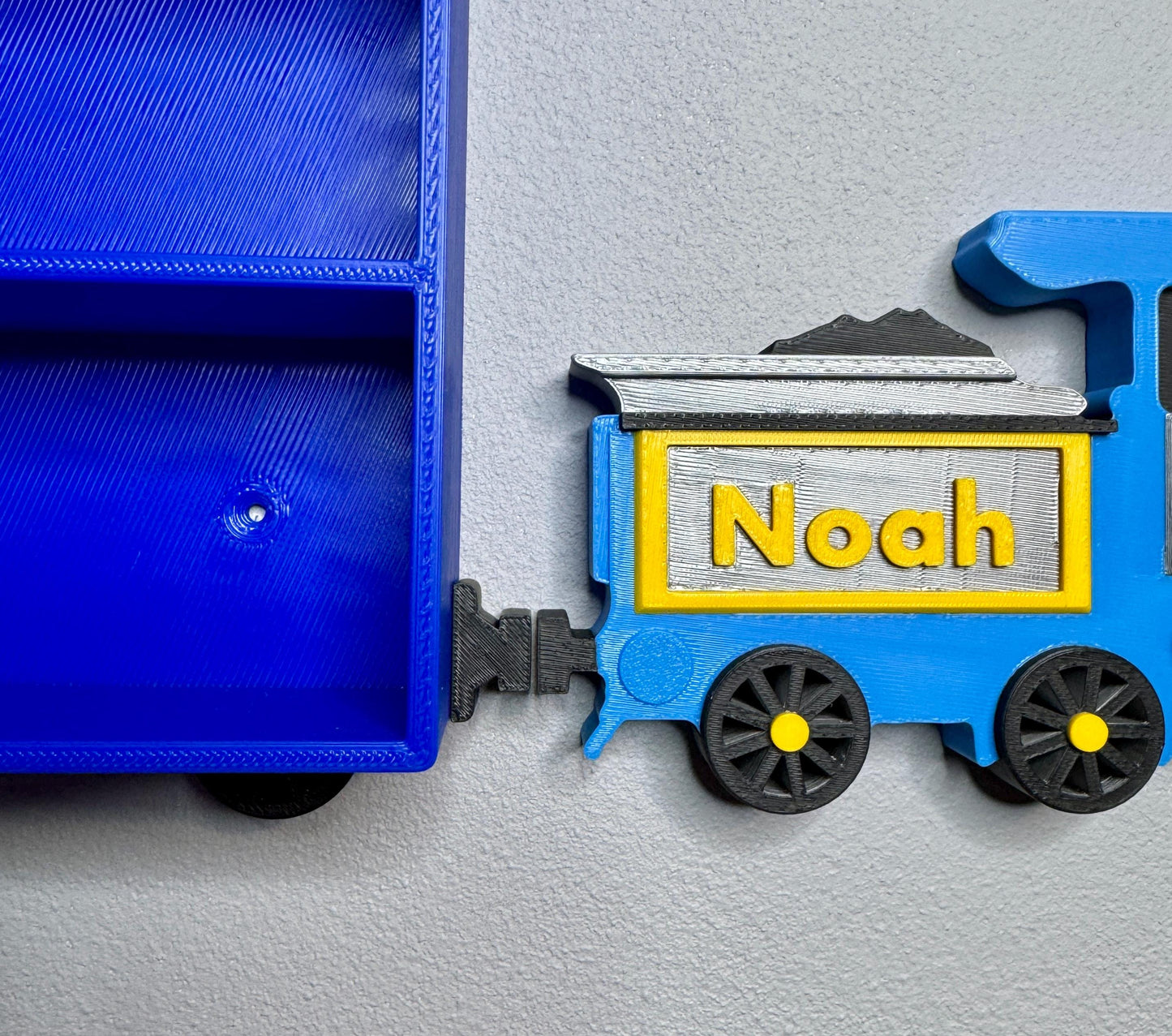 Train Shelf Display Personalised, for Thomas & Friends, Brio, Collectors, or Toy Car Storage | Steam Train Wall Mounted | Choice of Colours