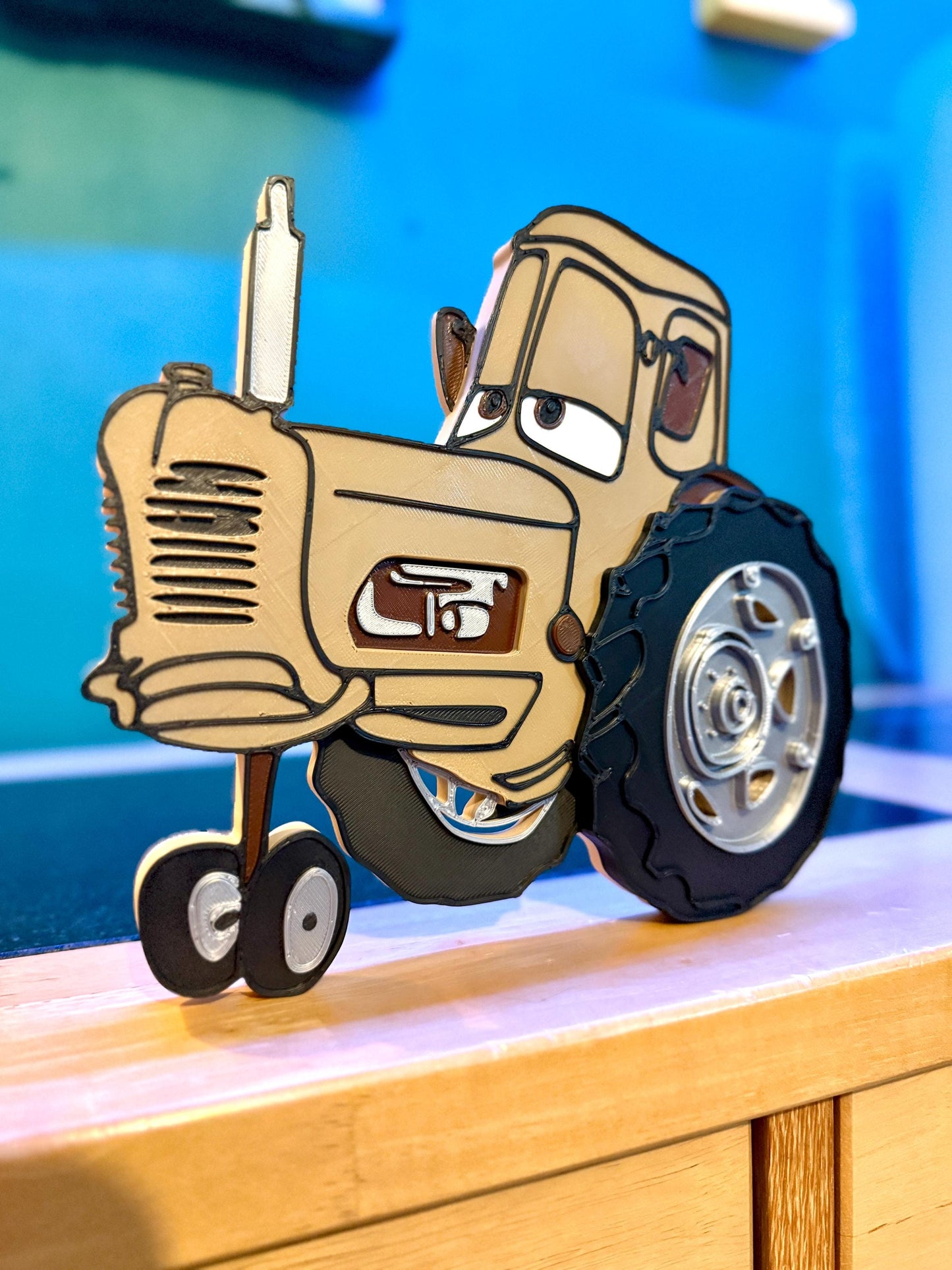 Tractor 3D Detailed Effect | Side View Wall Sign  |  Kids Bedroom Decor