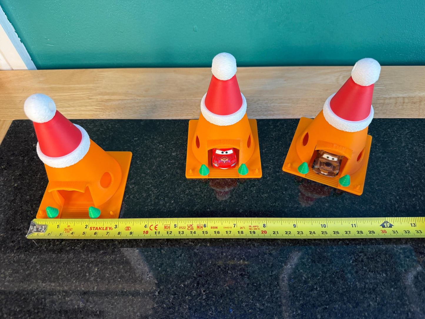 Cone Motel Christmas Tree Decorations 11cm Tall | Car Themed Hanging Decoration | Fits Most Mini Racers
