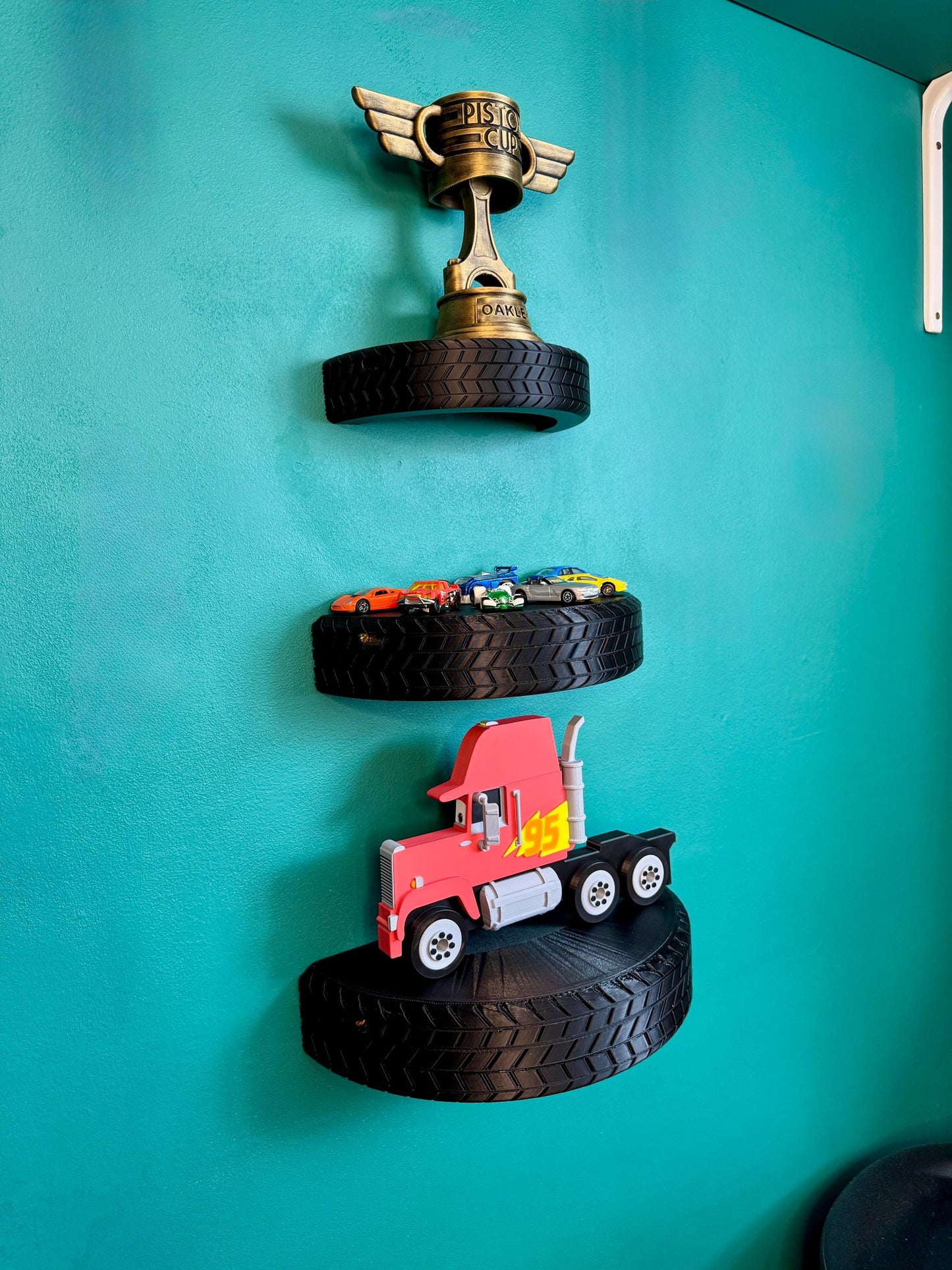 Tyre Shelves | 3D Printed Car Themed Decor | Shelf Display