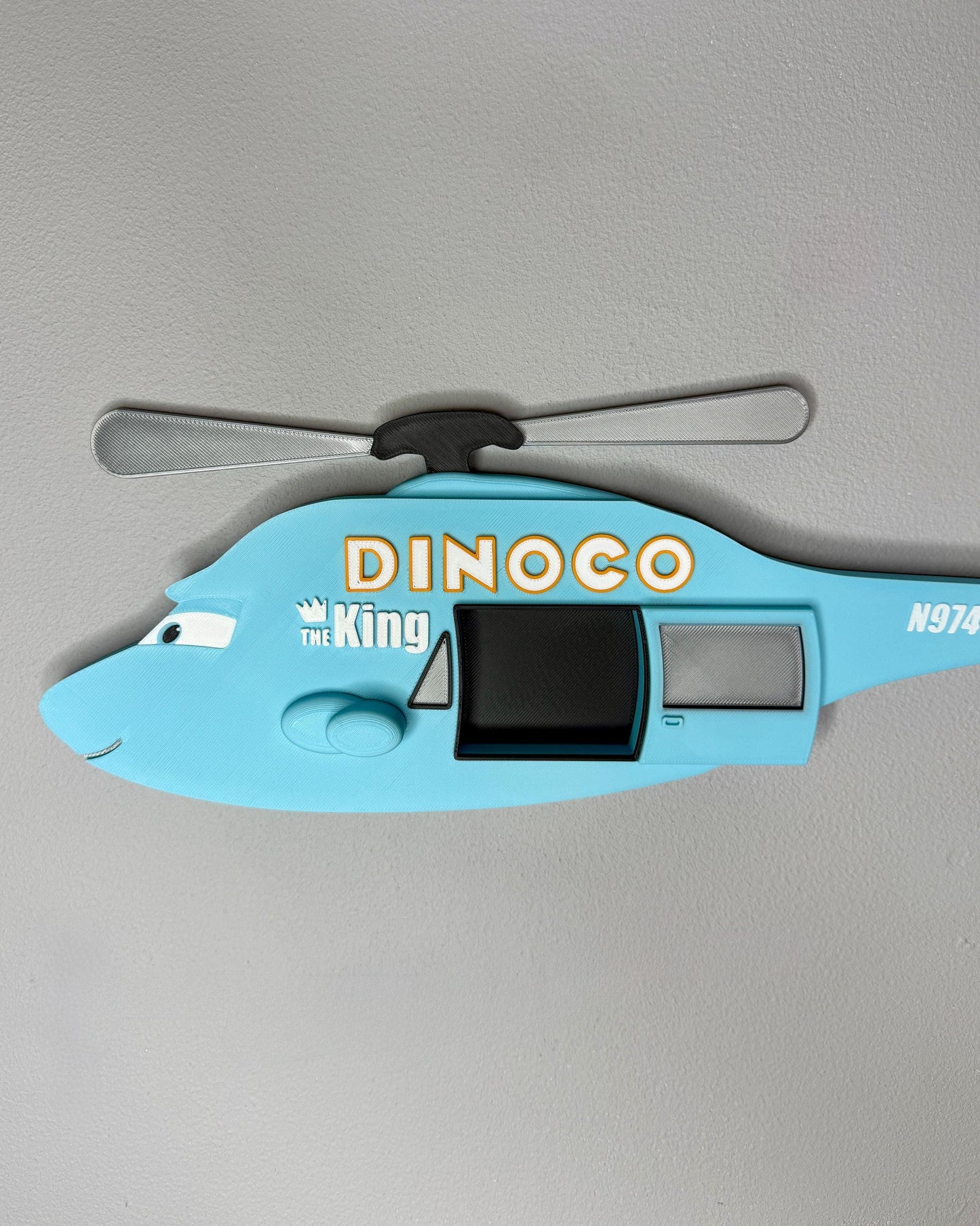 Tow Truck in a Helicopter 3D Sign | Kids Bedroom Decor