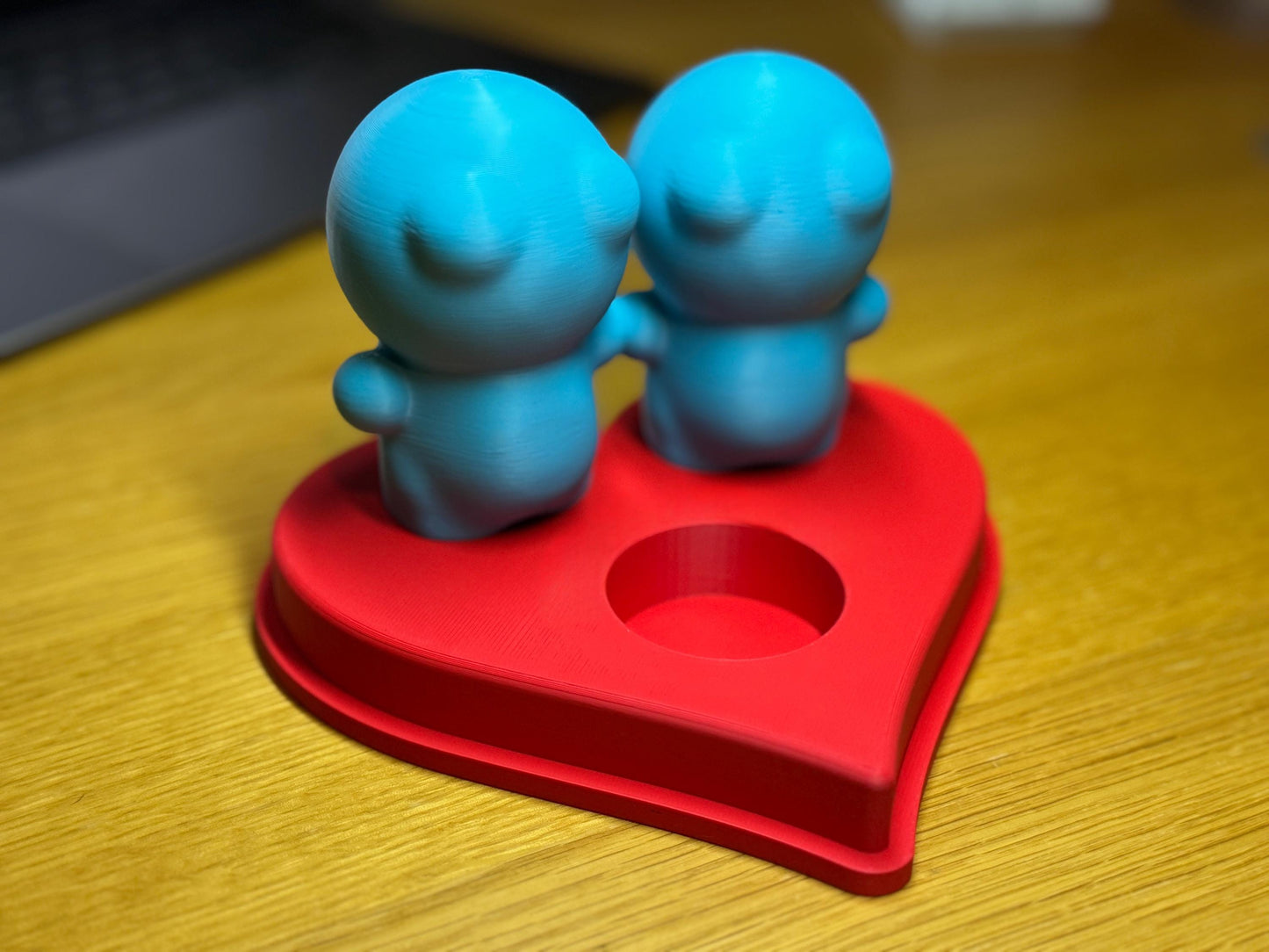 Personalised 3D Printed Bubble Couple LED Tealight Holder | Custom Names or Message | Romantic Gift | Valentine’s Day