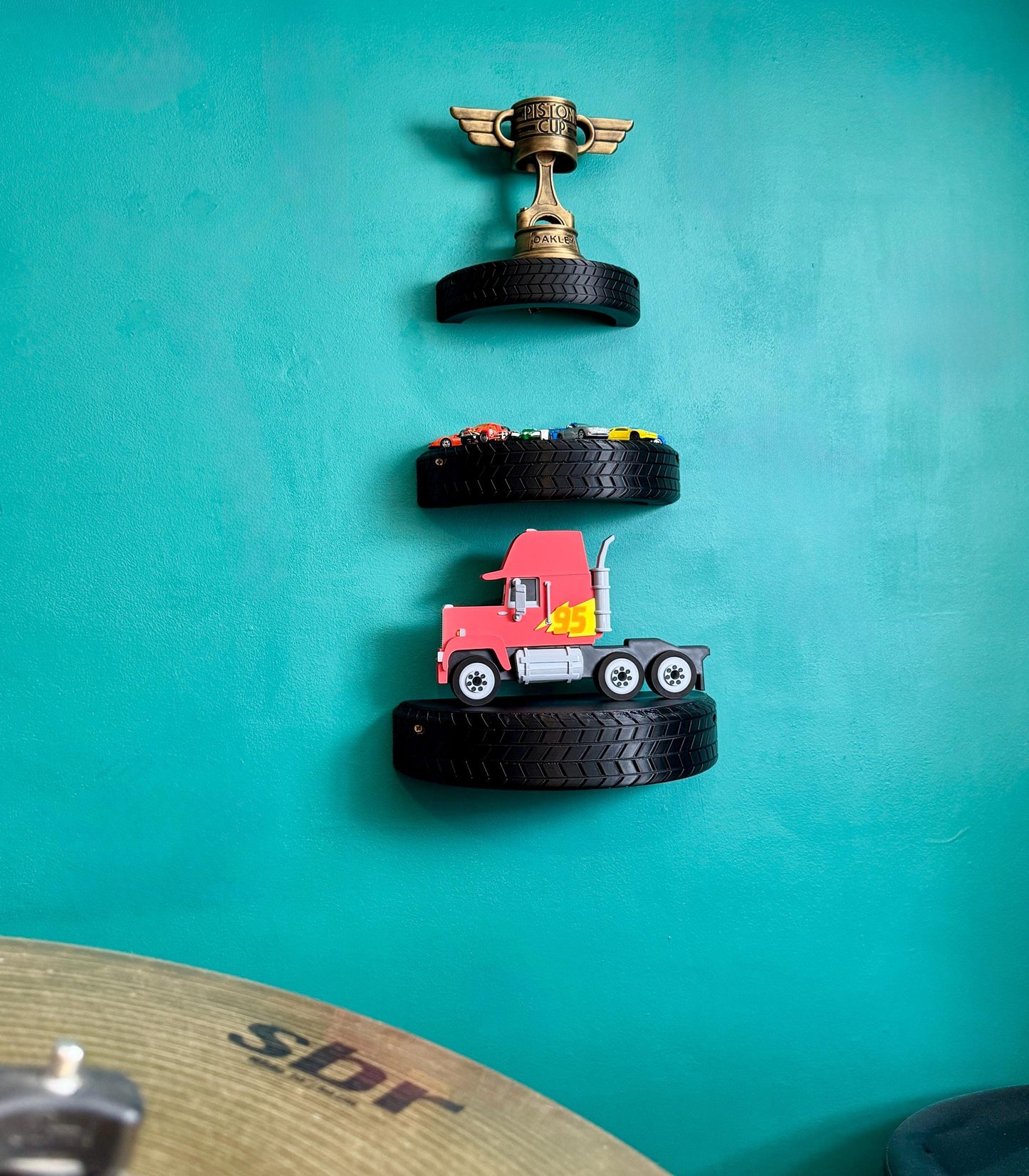 Tyre Shelves | 3D Printed Car Themed Decor | Shelf Display