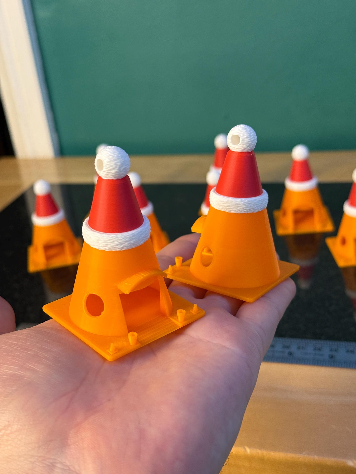 Cone Motel Christmas Tree Decorations 7cm Tall | Car Themed Hanging Decoration