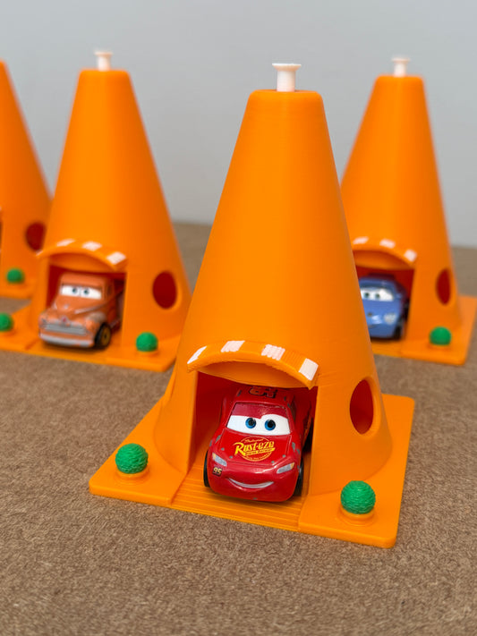 Mini Cone Motel Decorations 10cm Tall | Car Themed Decoration | Fits Most Mini Racers