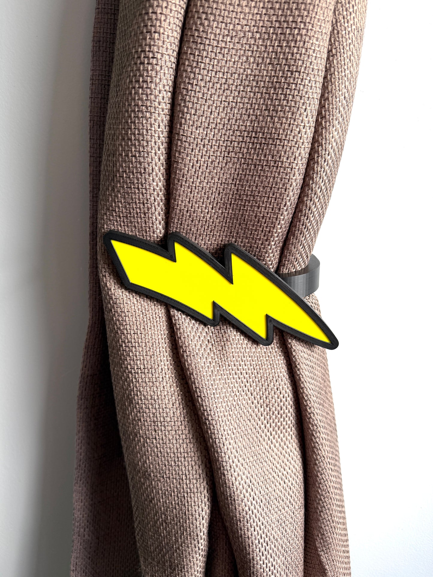 Lightning Bolt Curtain Holdbacks, Wall Mounted Tiebacks