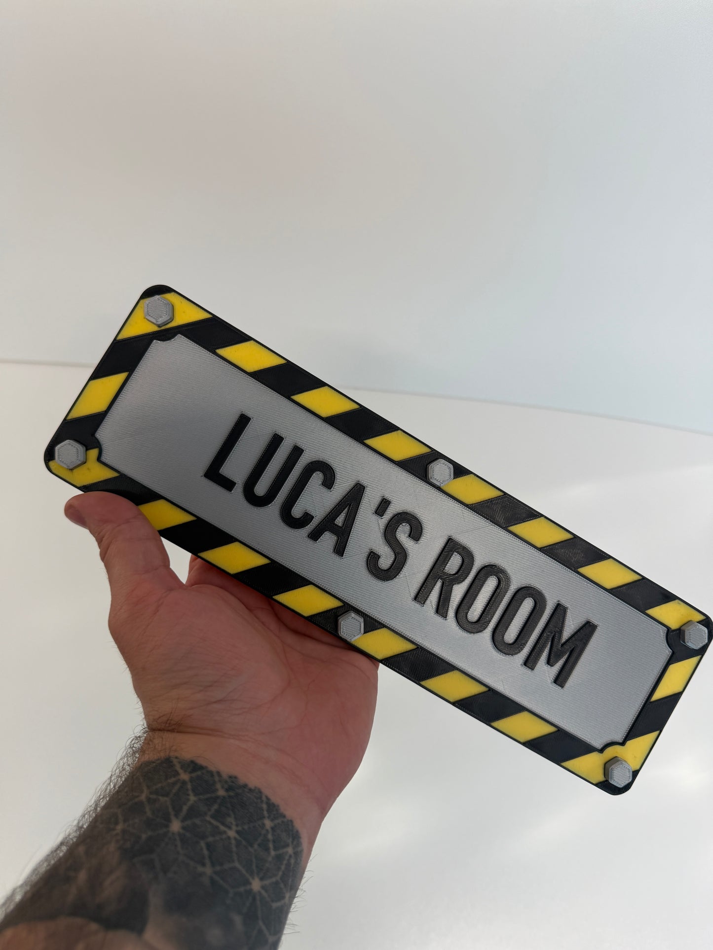 Personalised Construction Themed 3D Wall Sign | Kids Bedroom Decor