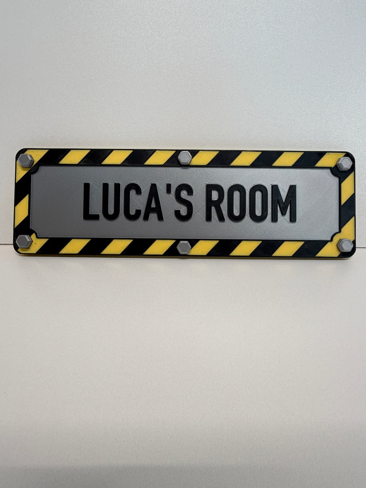 Personalised Construction Themed 3D Wall Sign | Kids Bedroom Decor