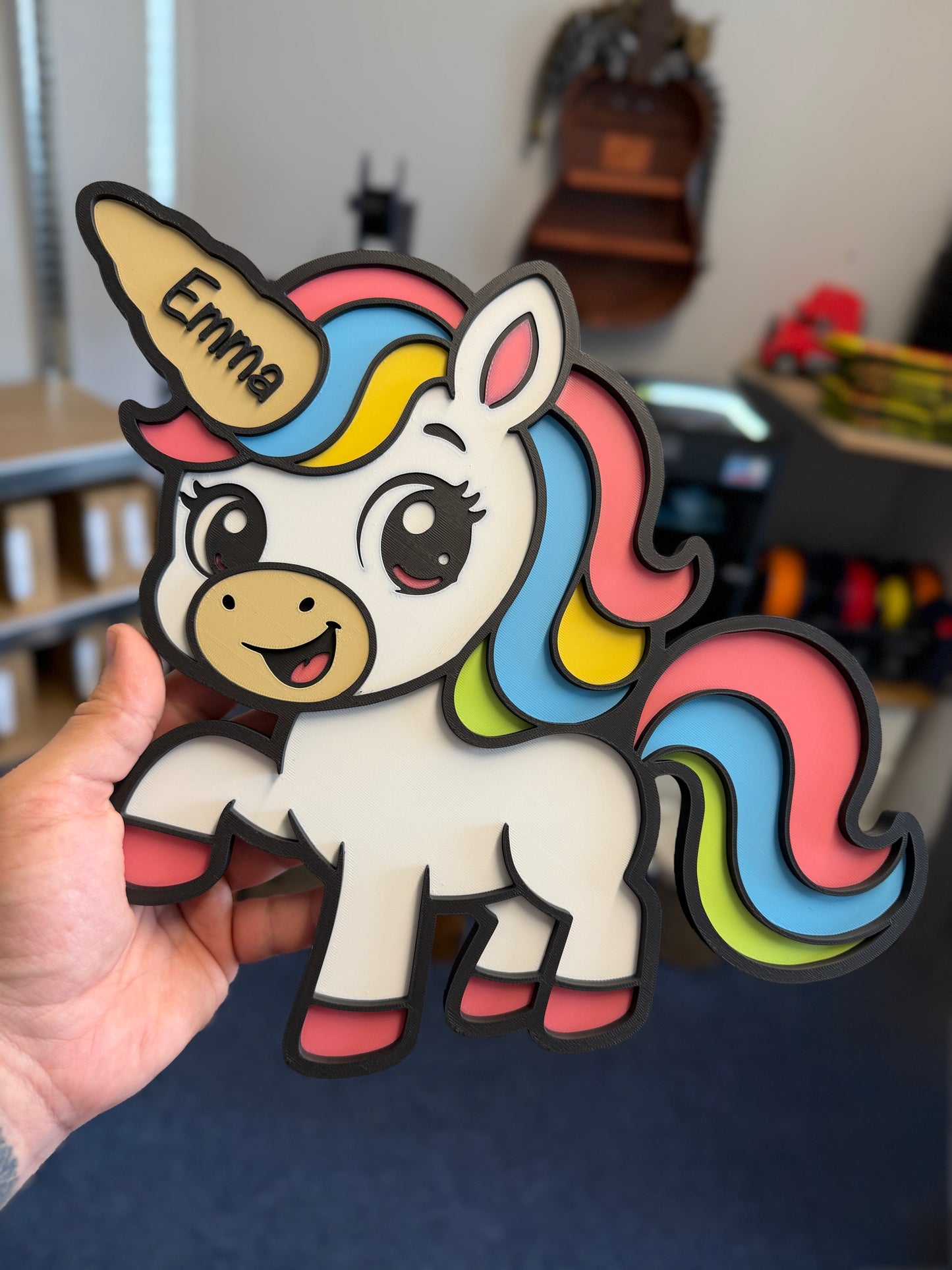 Personalised Unicorn Sign | Kids Bedroom Decor