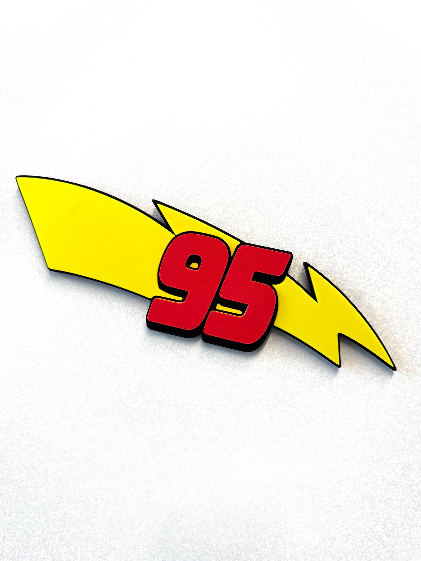 95 Lightning Bolt 3D Wall Sign | Kids Bedroom Decor