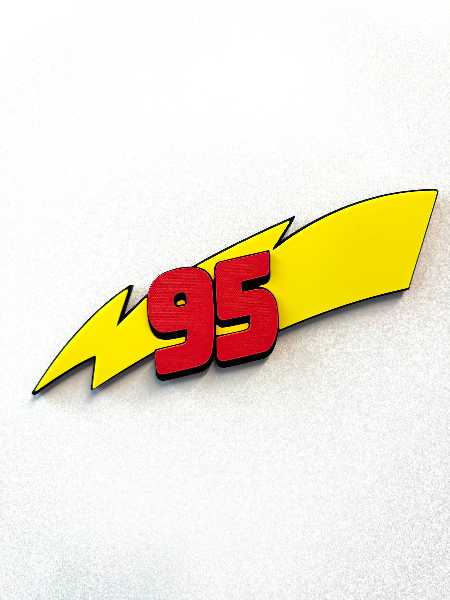 95 Lightning Bolt 3D Wall Sign | Kids Bedroom Decor