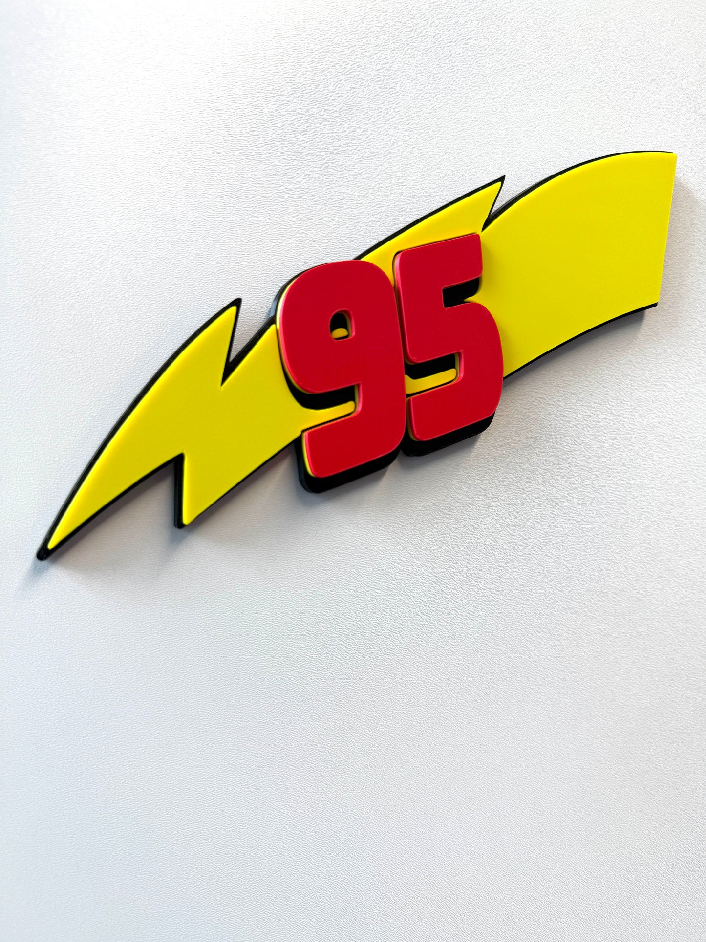 95 Lightning Bolt 3D Wall Sign | Kids Bedroom Decor