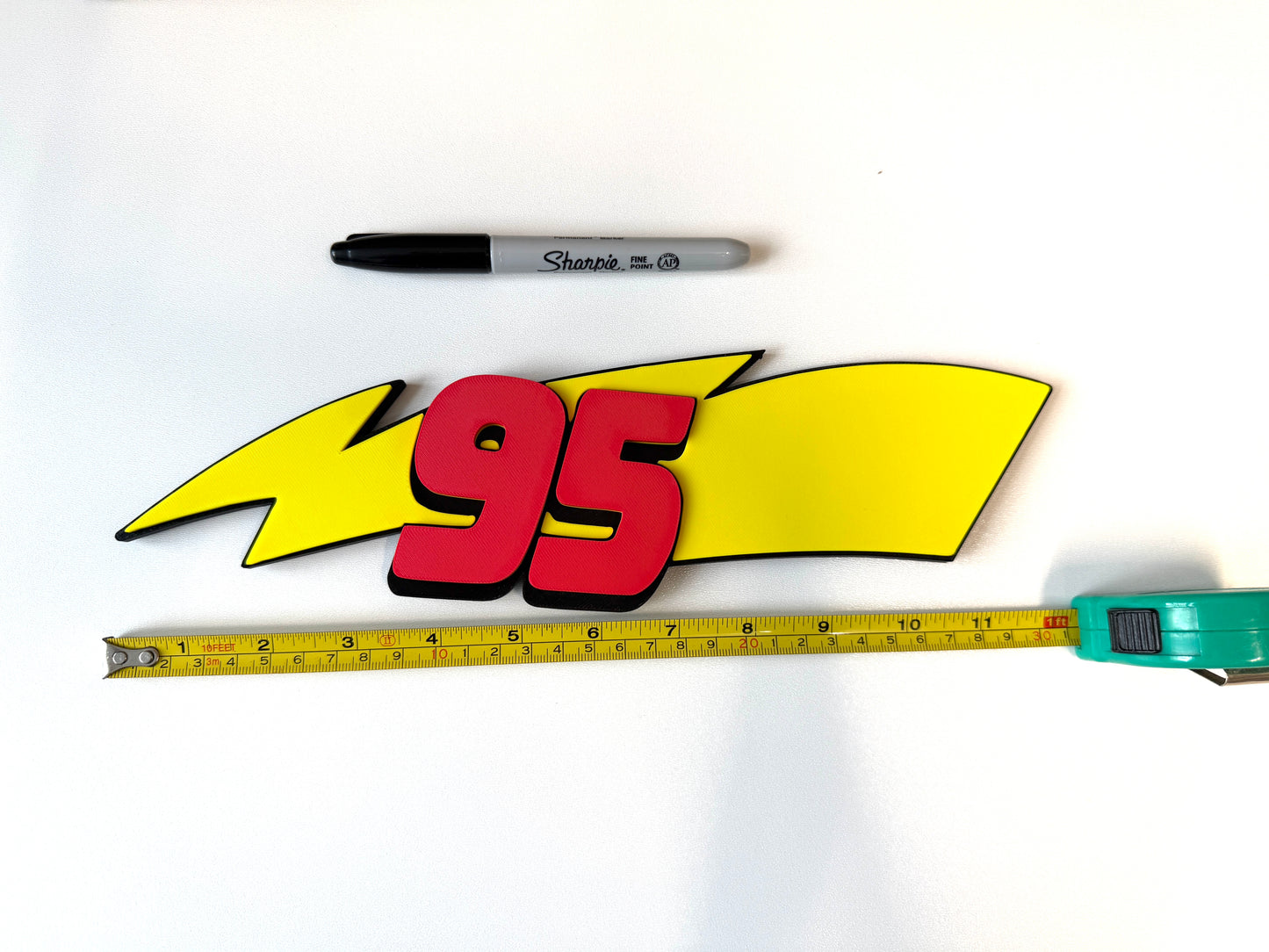 95 Lightning Bolt 3D Wall Sign | Kids Bedroom Decor