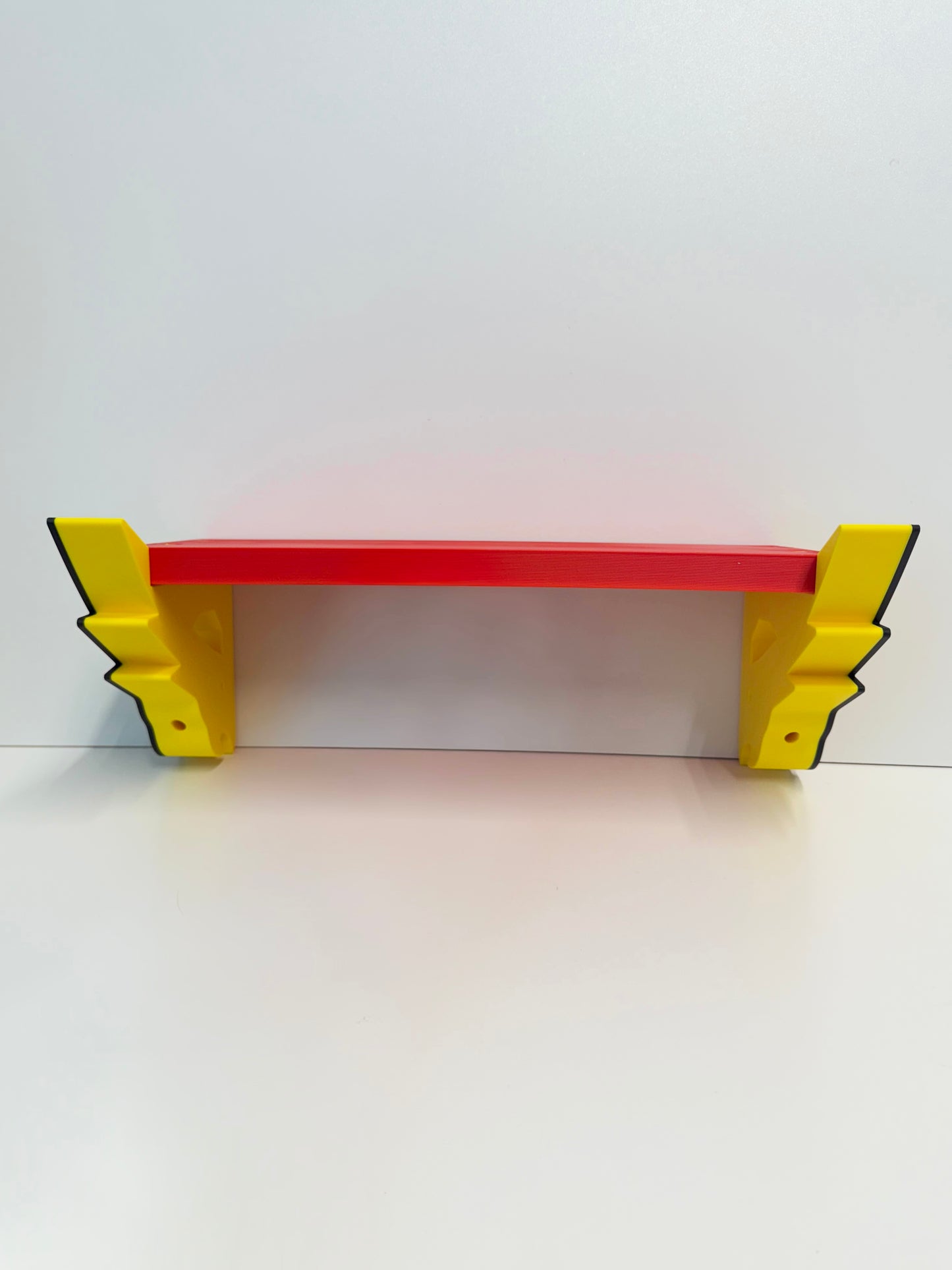 Flame / Lightning Bolt Red and Yellow Shelf - Wall Mounted - 43cm/17 inch Long