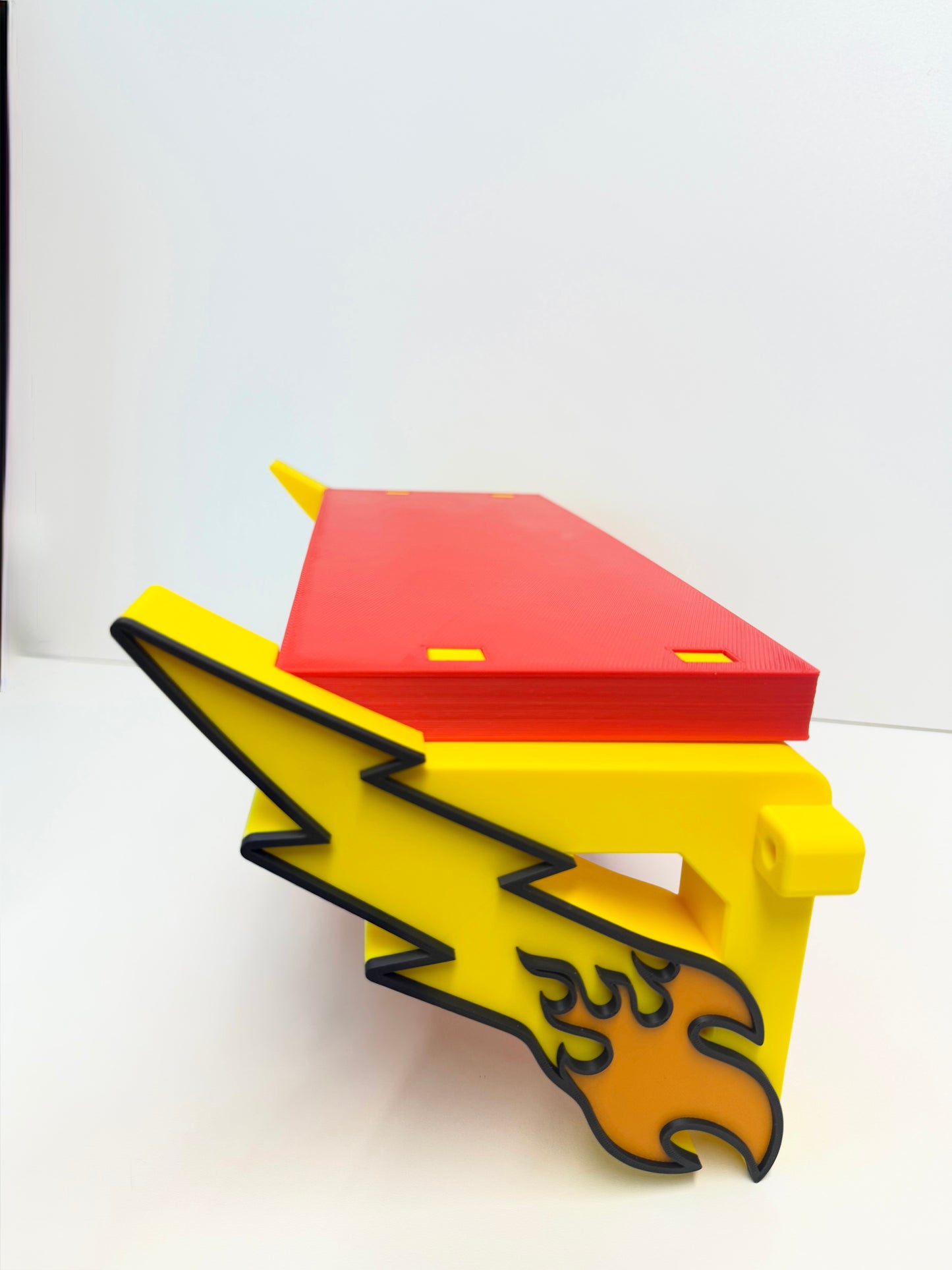 Flame / Lightning Bolt Red and Yellow Shelf - Wall Mounted - 43cm/17 inch Long