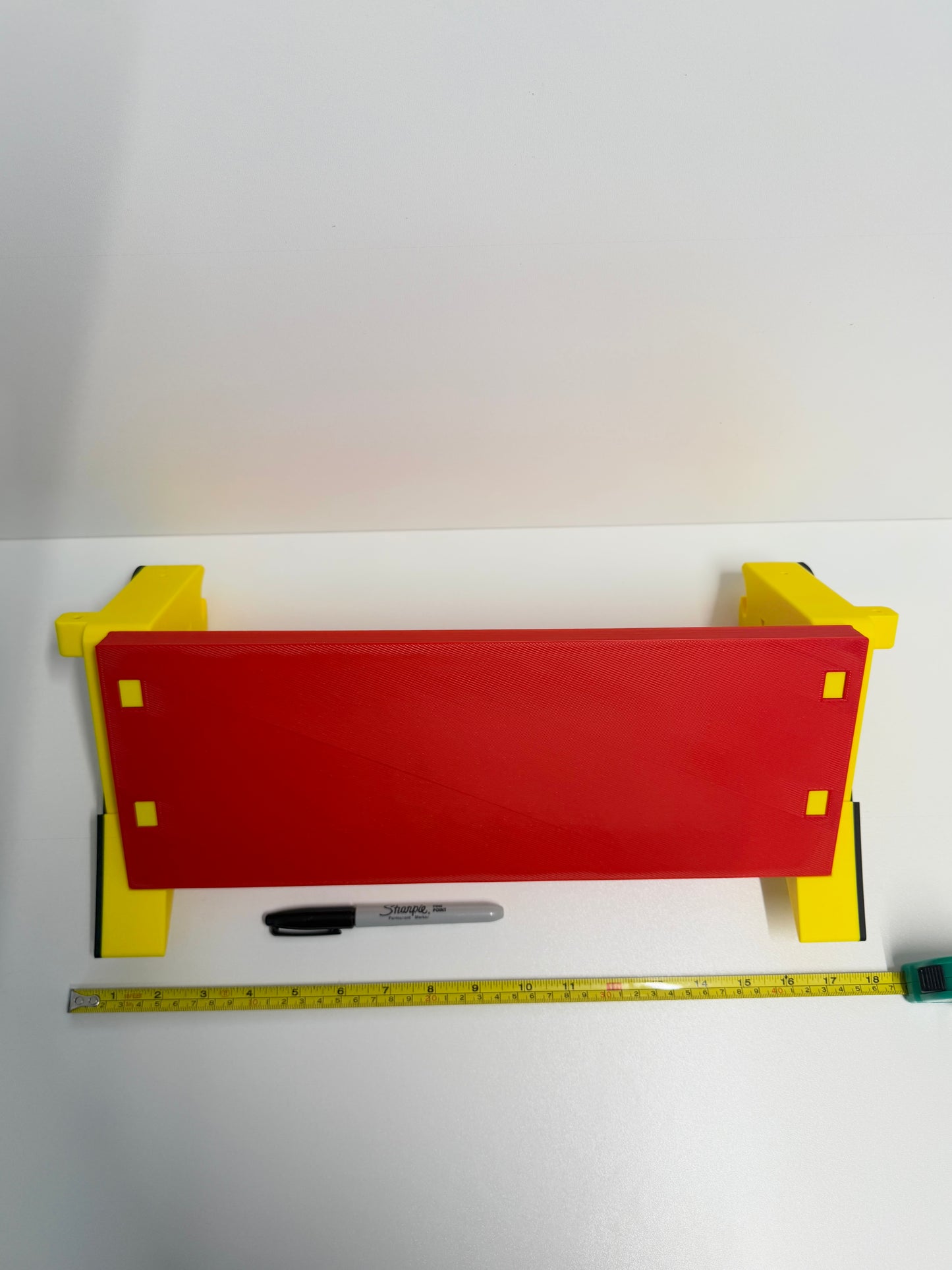 Flame / Lightning Bolt Red and Yellow Shelf - Wall Mounted - 43cm/17 inch Long