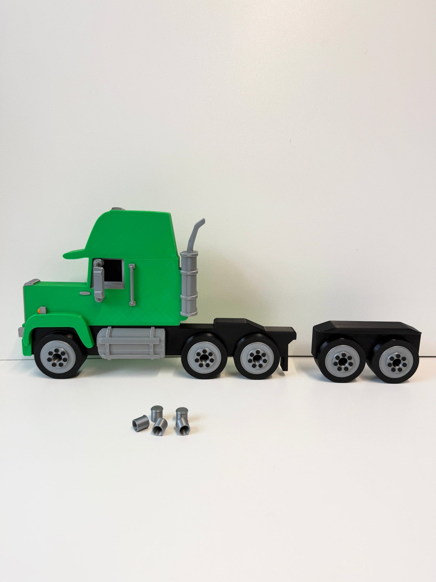 Green Wall Truck & Wheels (NO SHELF) | Turn Any Shelf into A Truck | Wall Mounted