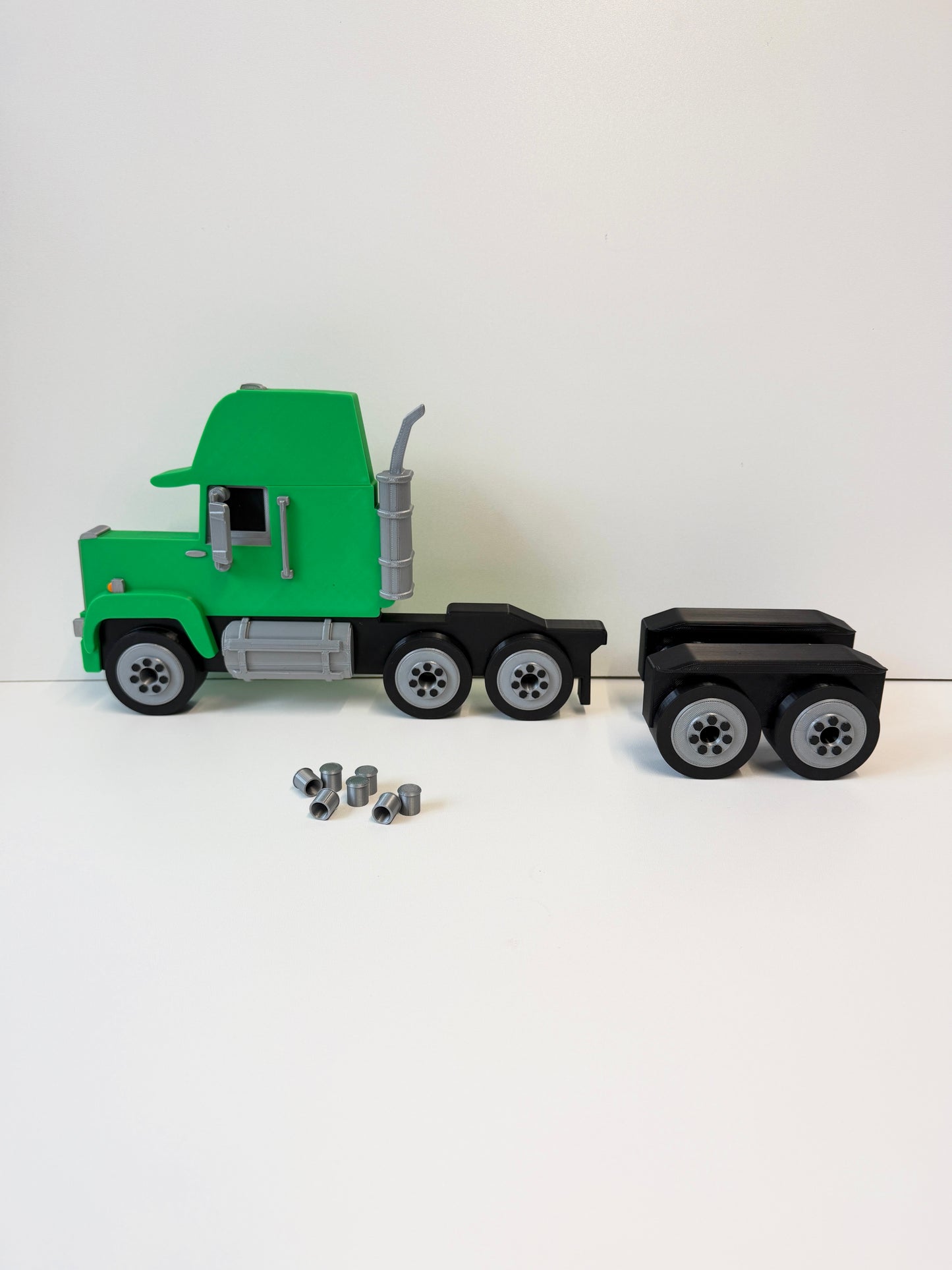 Green Wall Truck & Wheels (NO SHELF) | Turn Any Shelf into A Truck | Wall Mounted